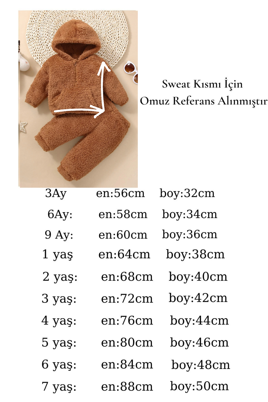 Kız Erkek Bebek ve Çocuk Pofuduk Fermuarlı Takım