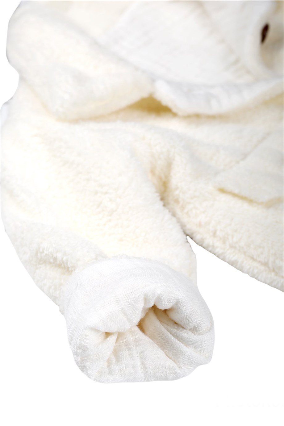 Peluş Kız Çocuk Yüzde Yüz Pamuk Müslin İç Astar Düğmeli Welsoft Mont