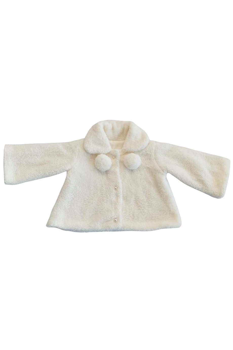 Peluş Kız Çocuk Yüzde Yüz Pamuklu Müslin İç Astarlı Ponponlu Welsoft Mont