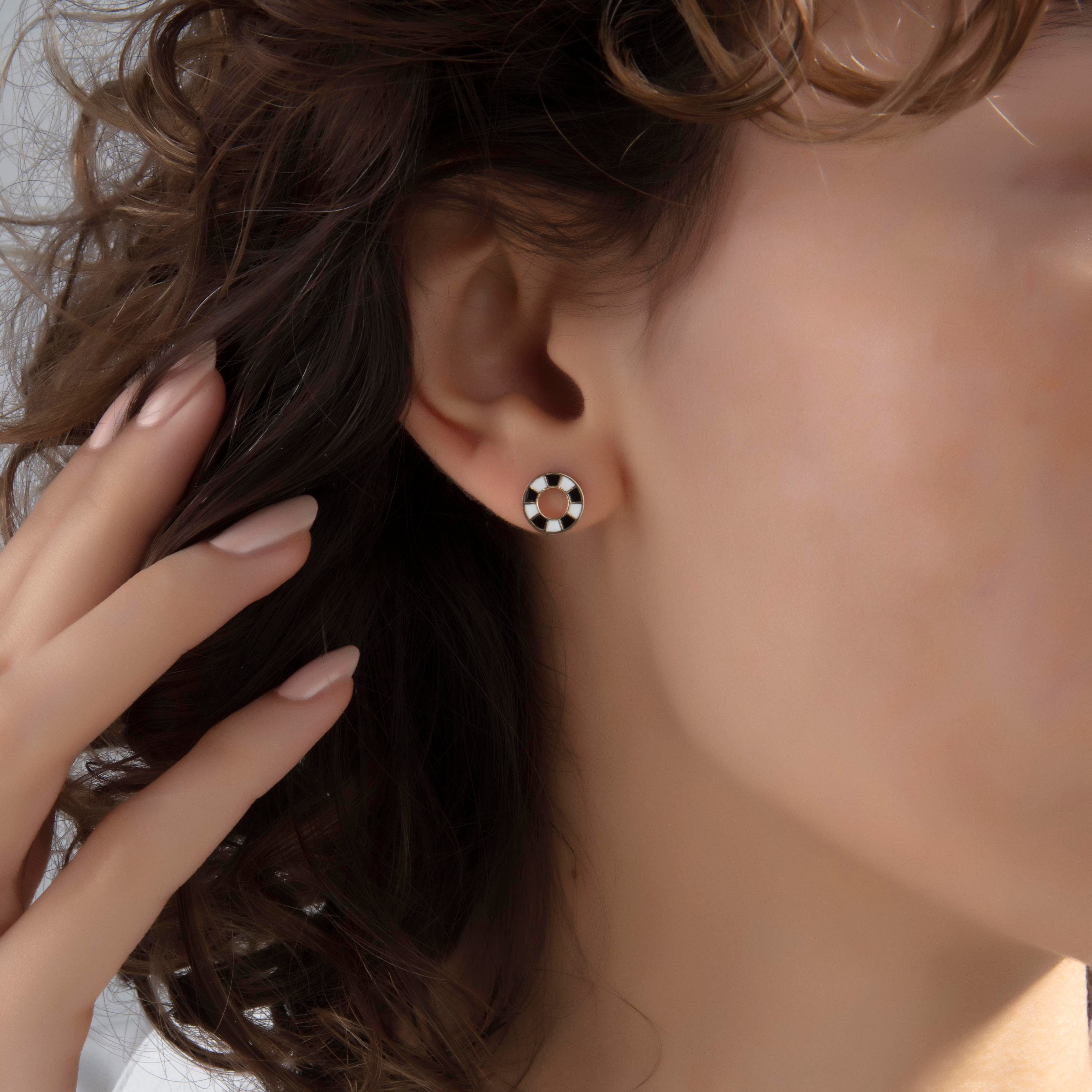 14 Ayar Altın Abierto Halka Küpe 