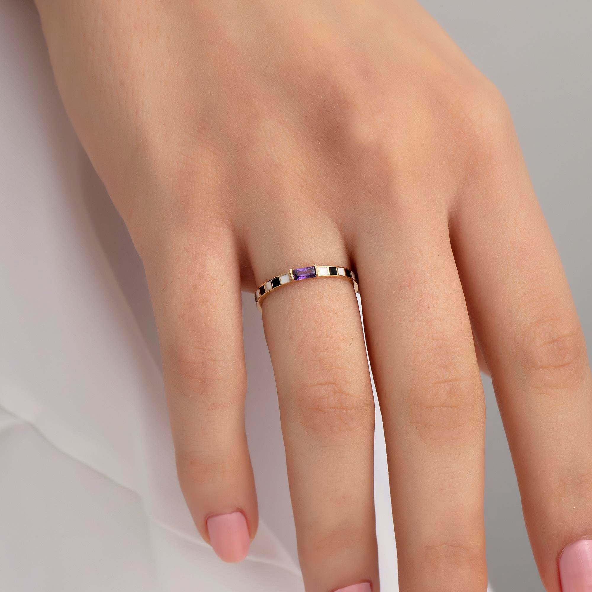 14 Ayar Altın Abierto Yüzük 