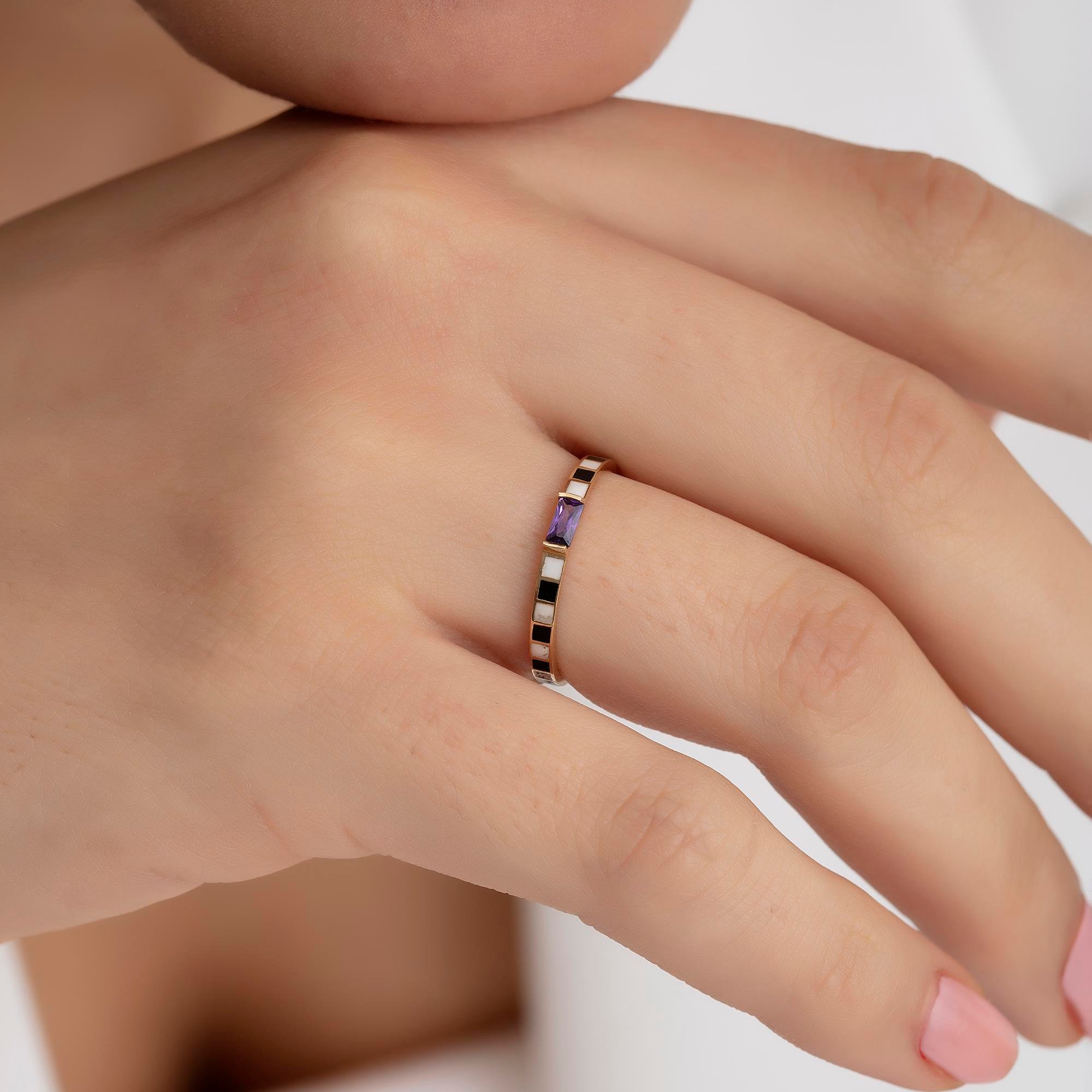 14 Ayar Altın Abierto Yüzük 