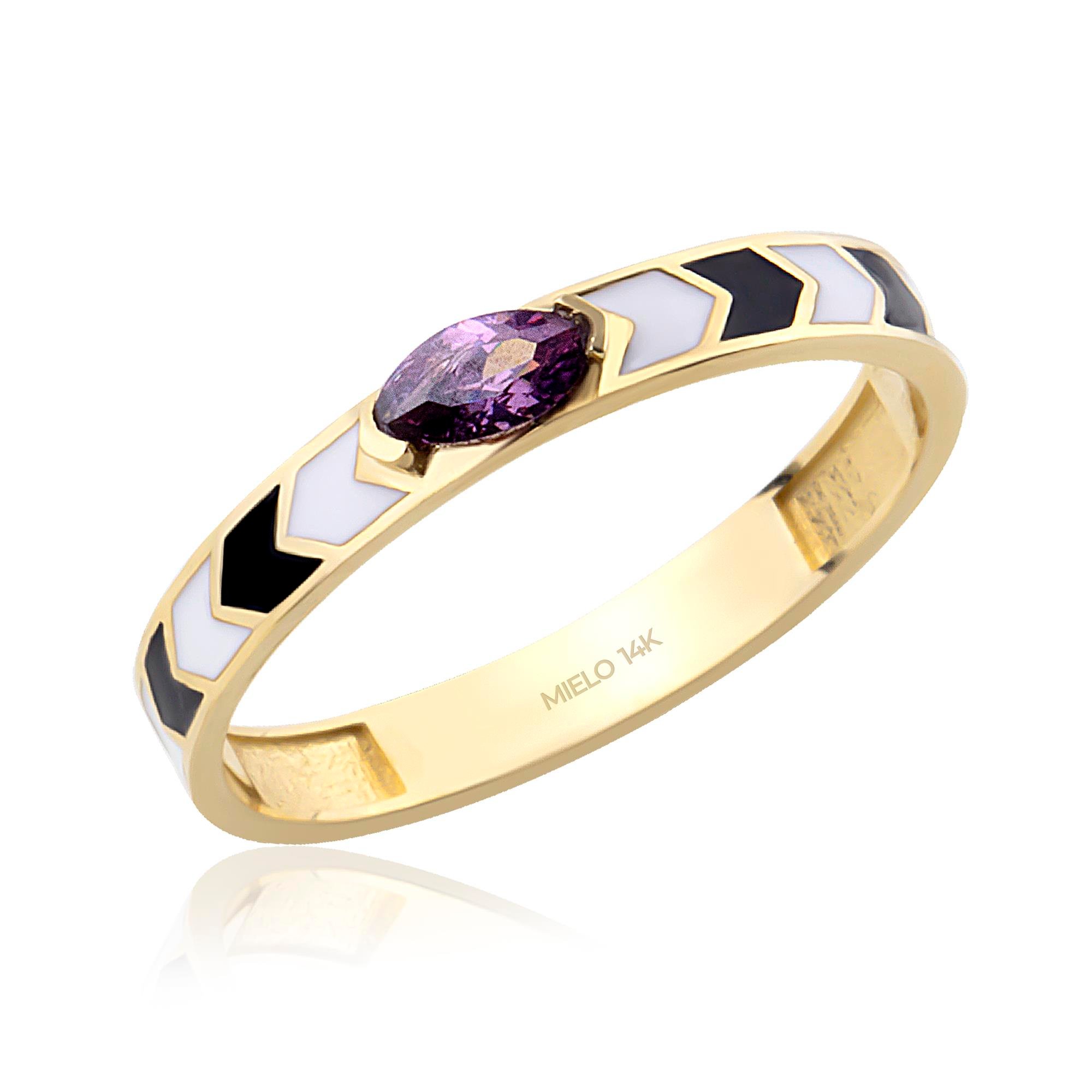 14 Ayar Altın Abierto Yüzük 