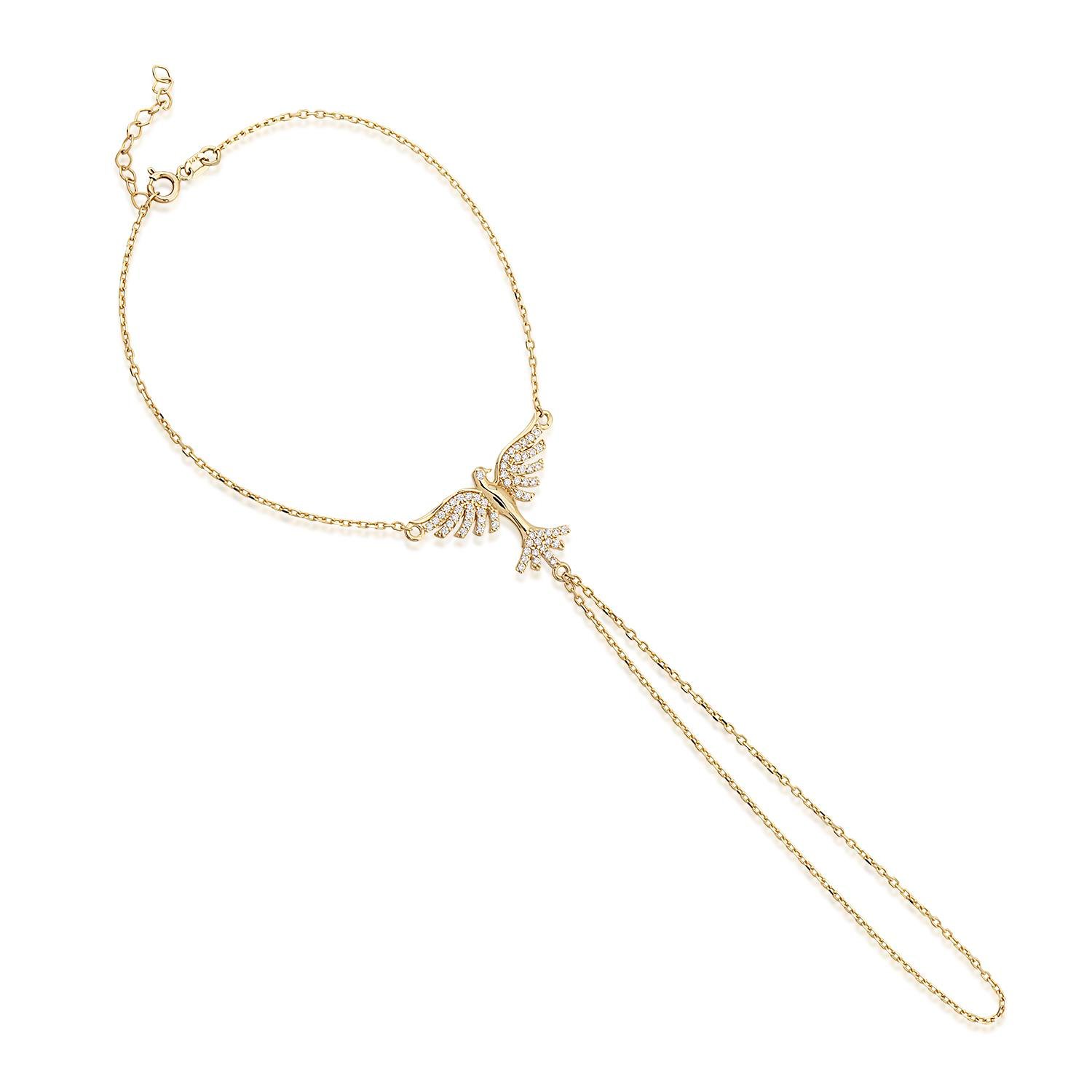 14 Ayar Altın Anka Kuşu Şameran