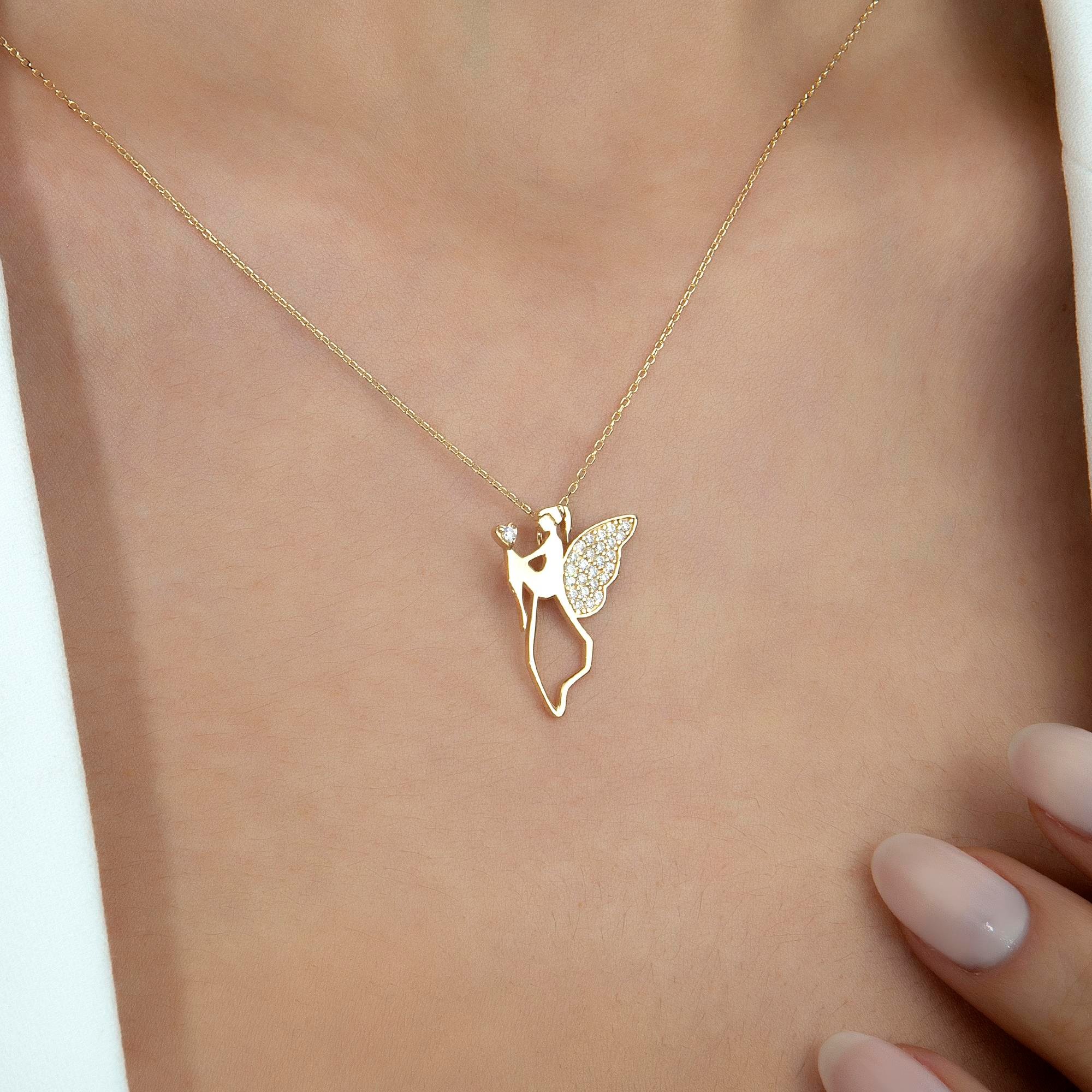 14 Ayar Altın Anne Çocuk Kolye 