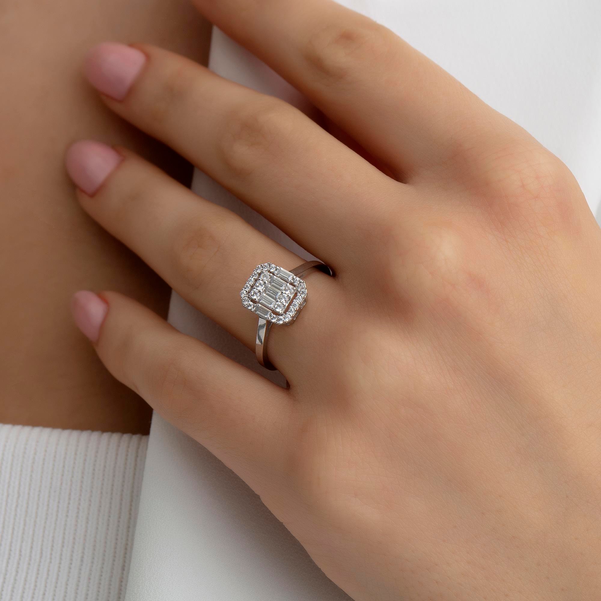 14 Ayar Altın Baget Yüzük