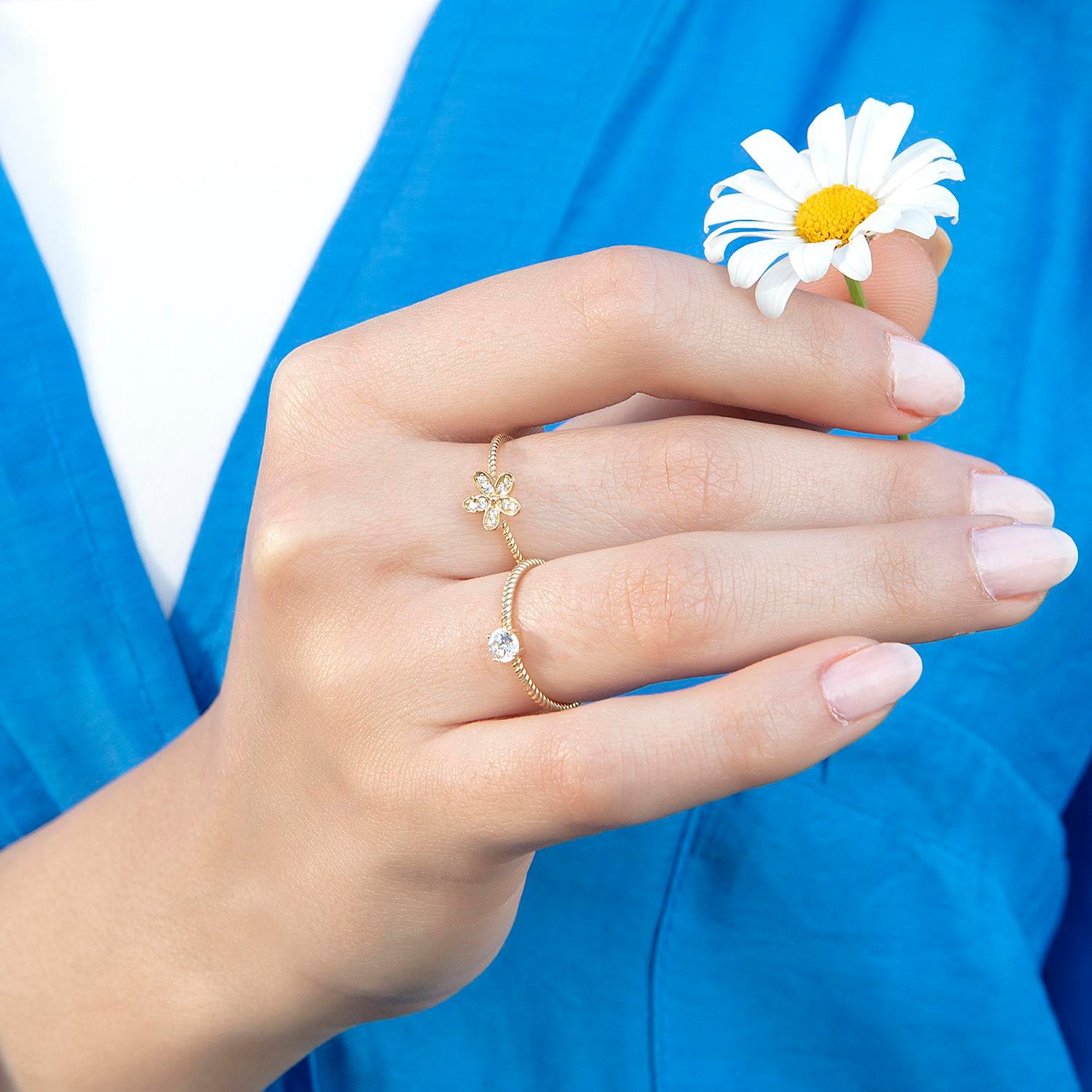 14 Ayar Altın Çıtır Yüzük 