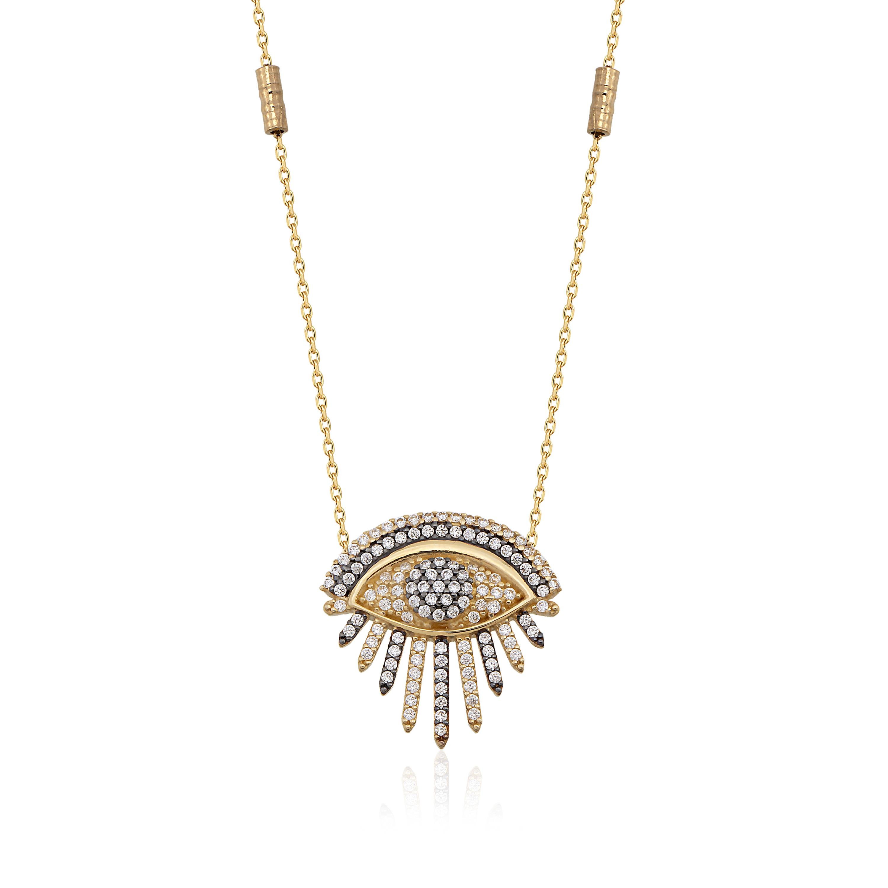 14K Gold Freya Eye Necklace