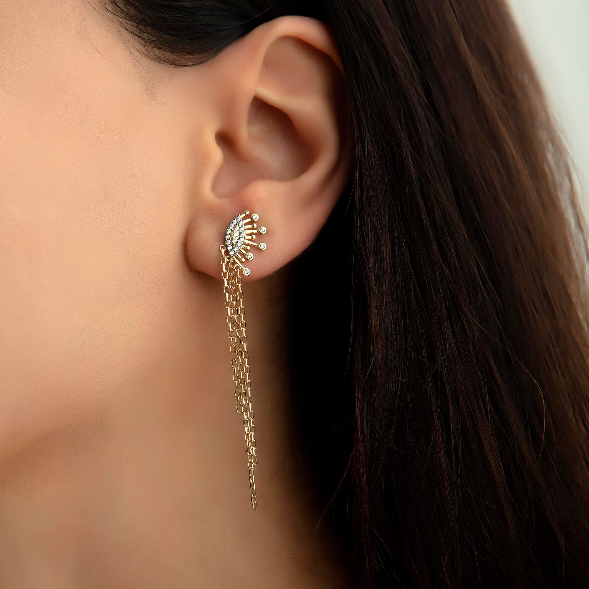 14K Gold Freya Eye Earring