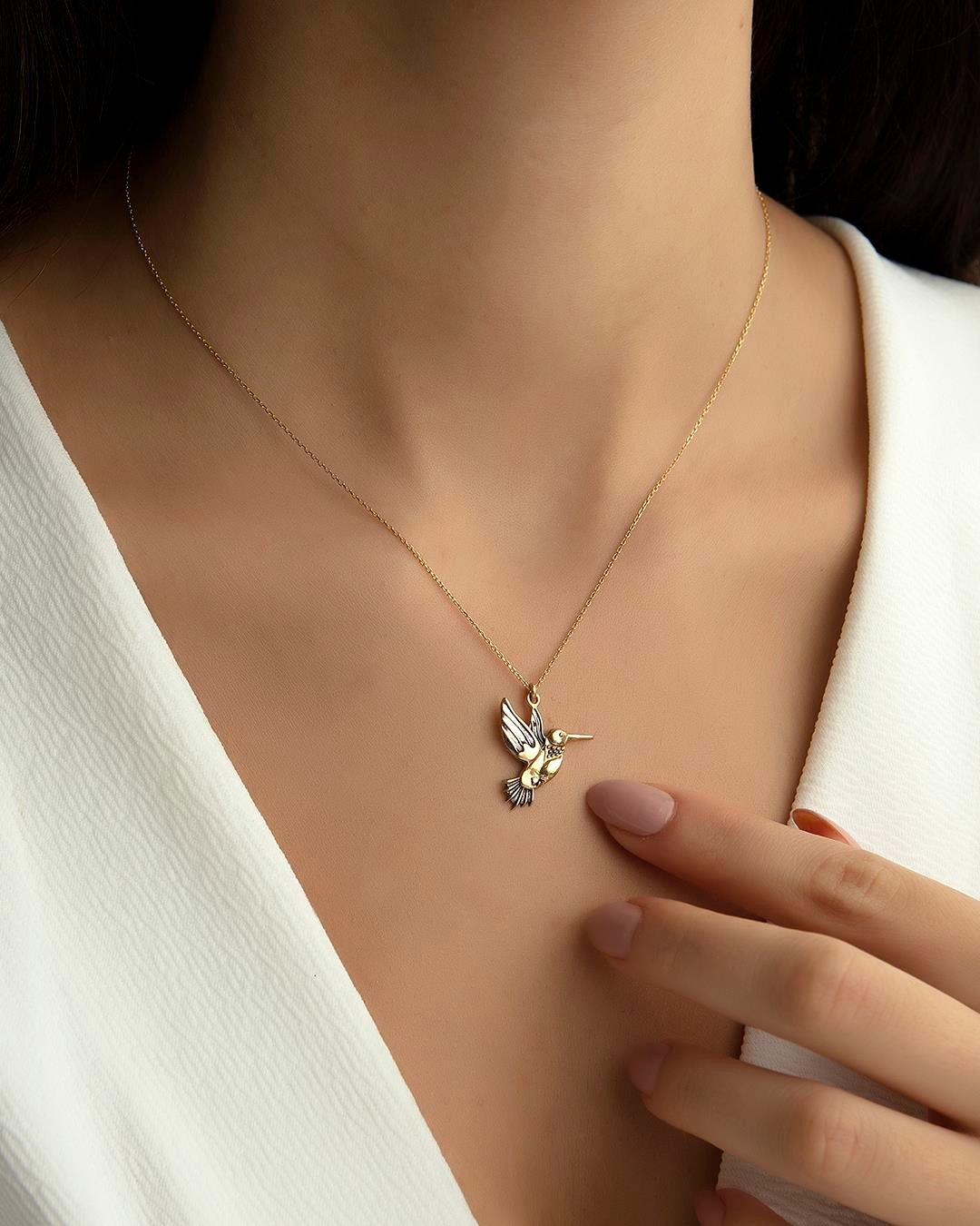 14K Gold Freya Bird Necklace