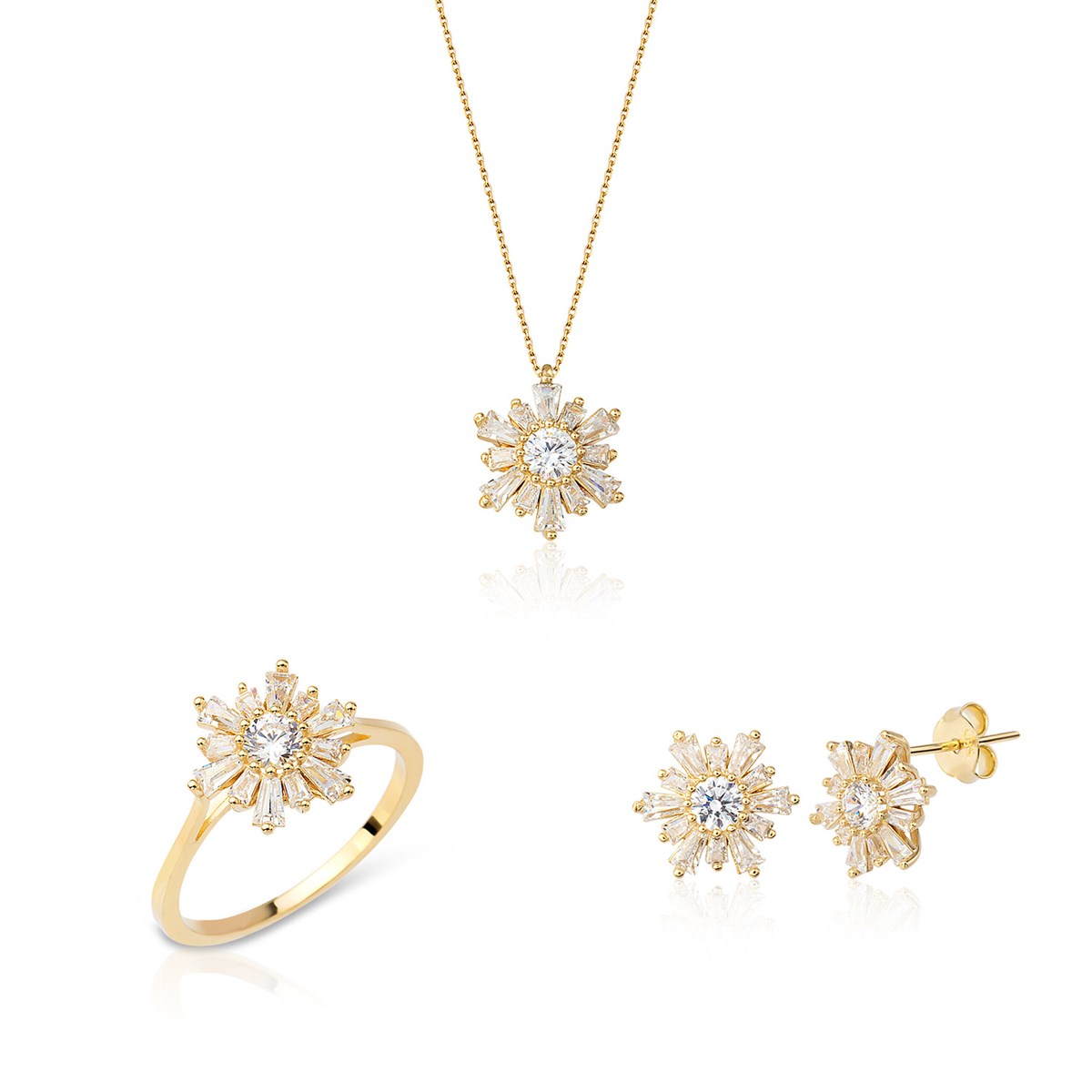 14 Ayar Altın Güneş Set 