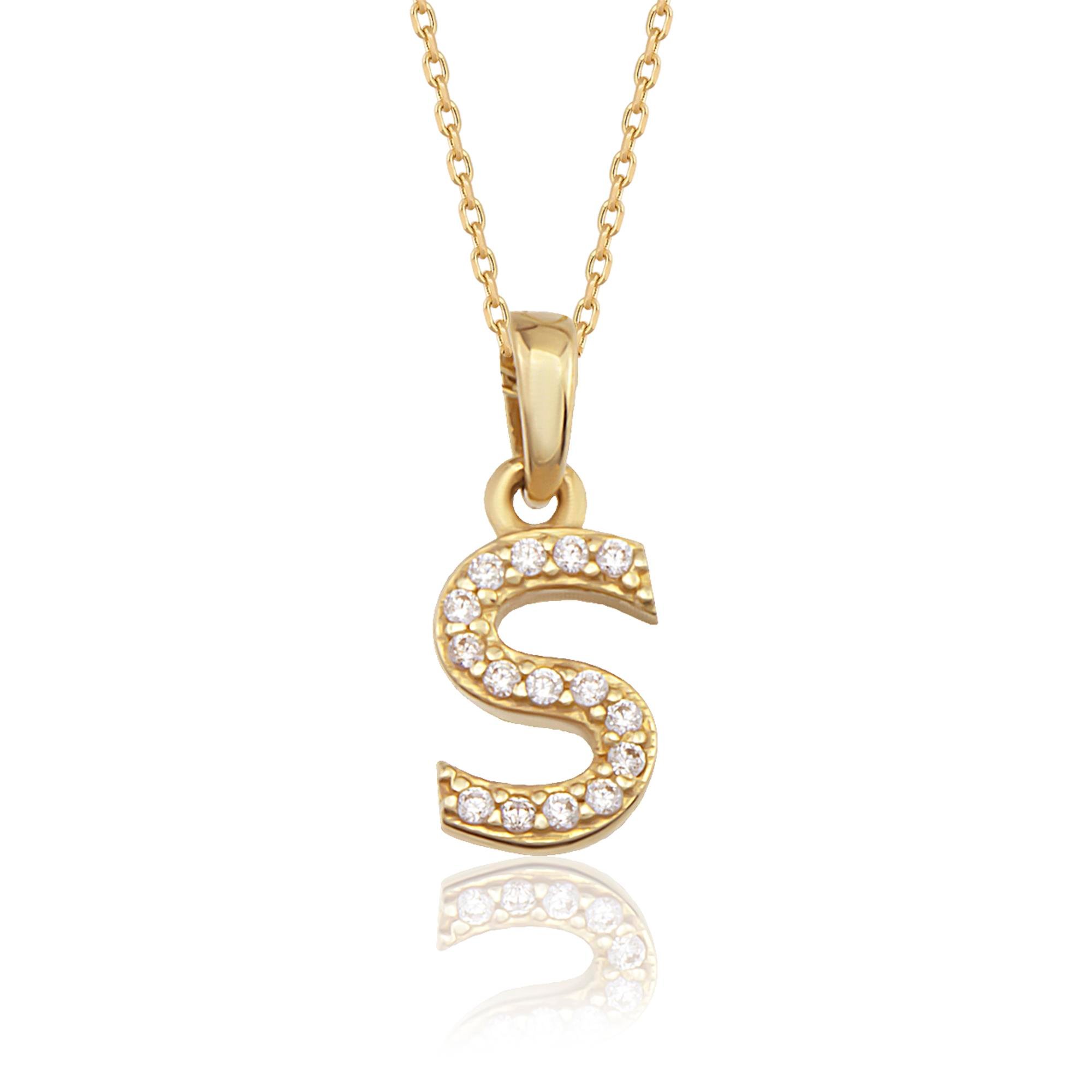 14K Gold Letter Necklace