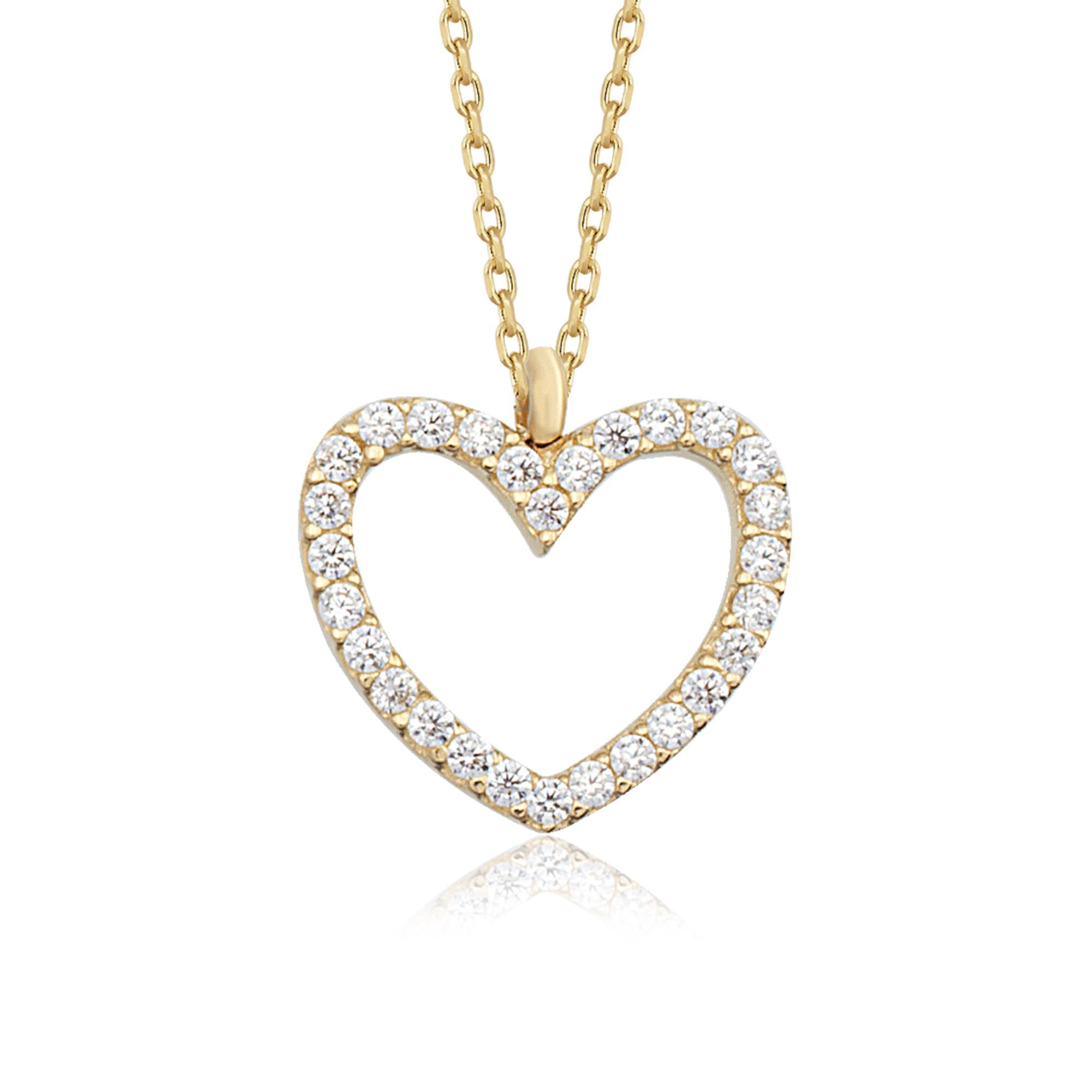 14 Ayar Altın Kalp Kolye 