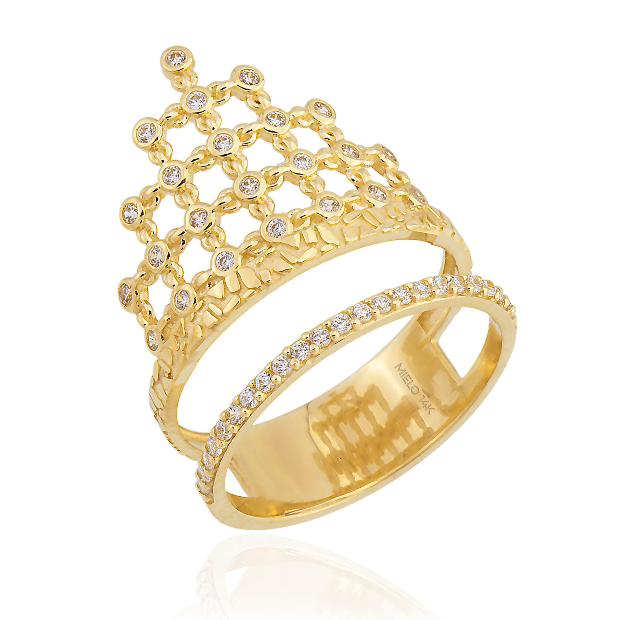 14K Gold Queen Ring