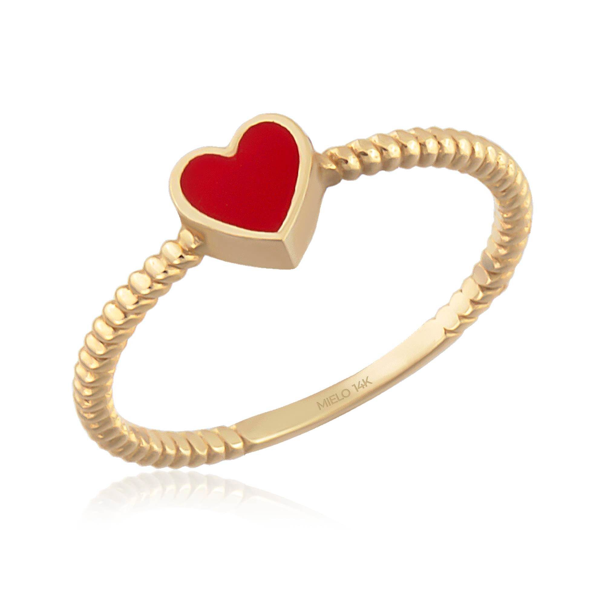 14 Ayar Altın Love Serçe Parmak Yüzük 