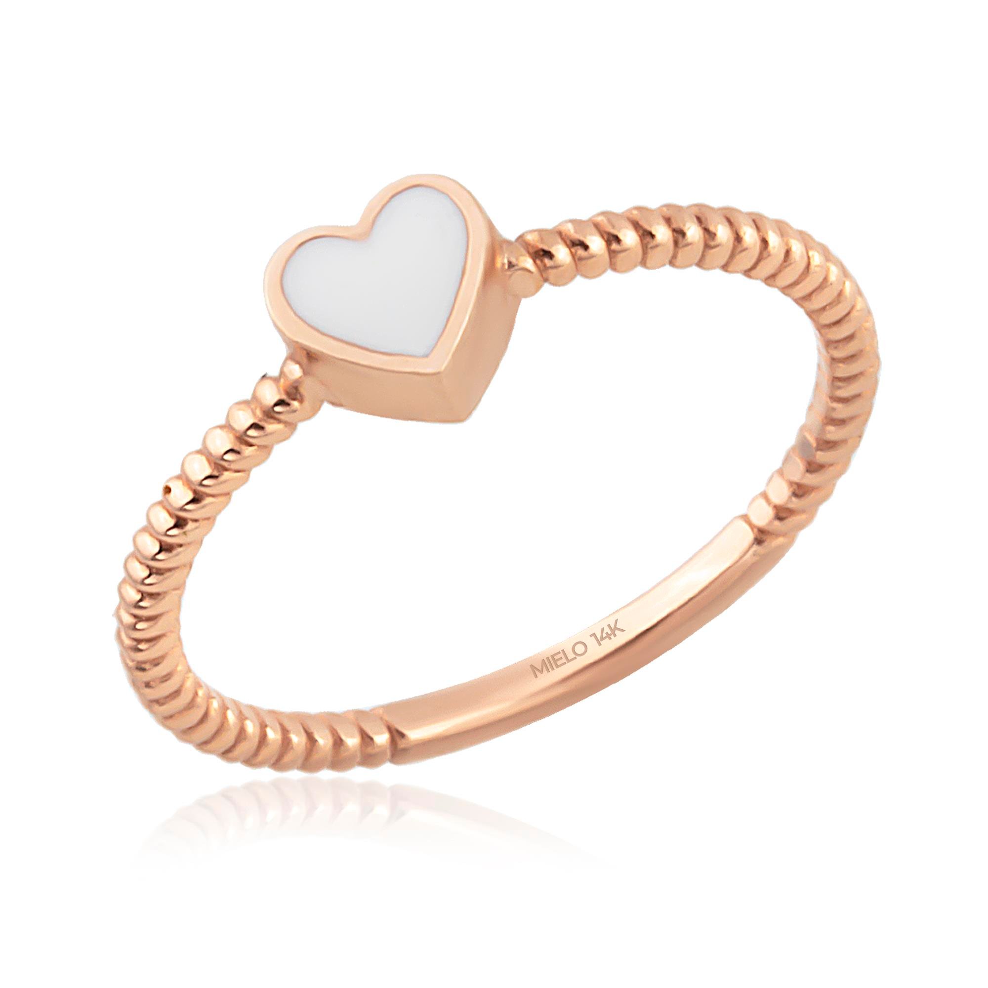 14 Ayar Altın Love Serçe Parmak Yüzük 