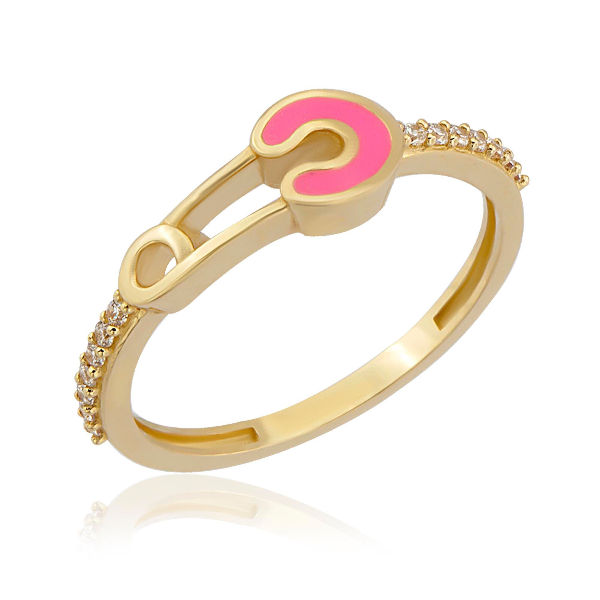 14 Ayar Altın Mineli Emily Yüzük