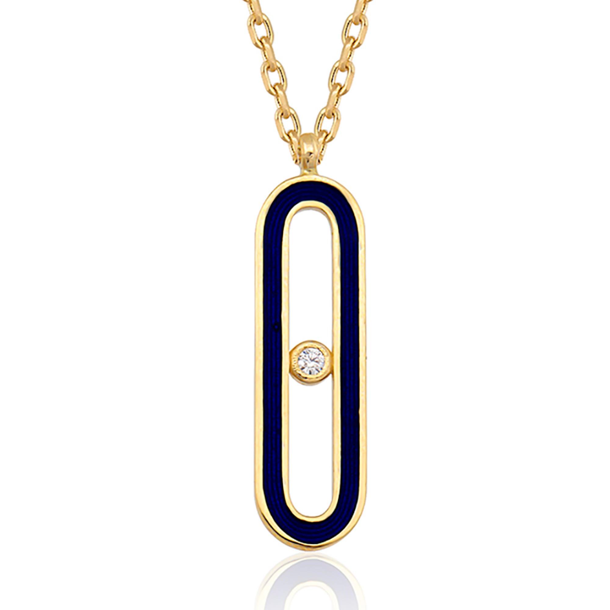 14K Gold Enamel Maia Necklace