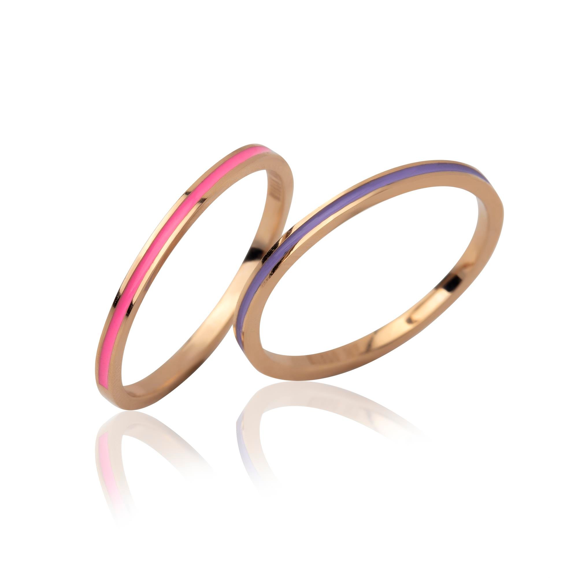 14 Ayar Altın Mineli Sade Renk Yüzük 