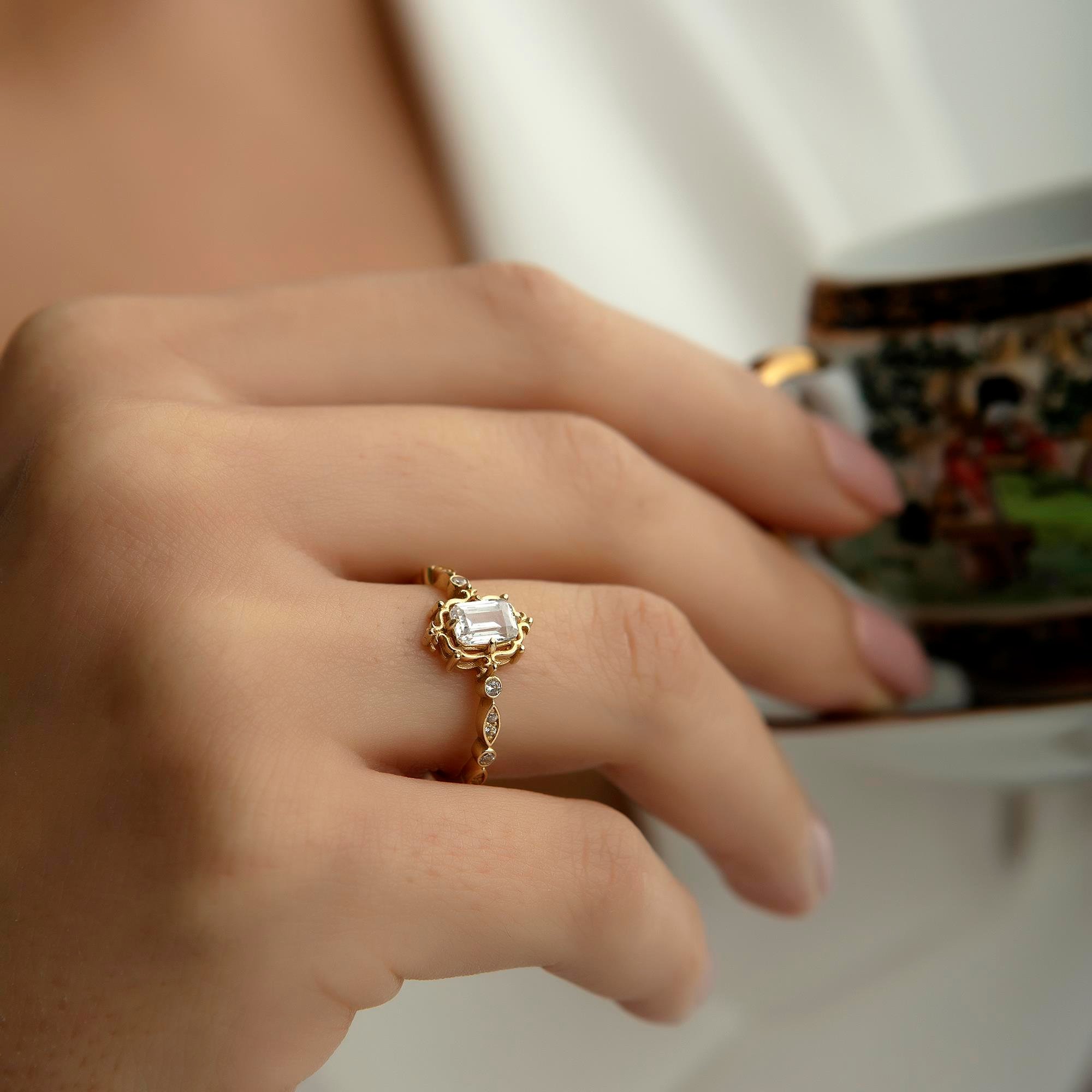 14K Gold Prenses Ring