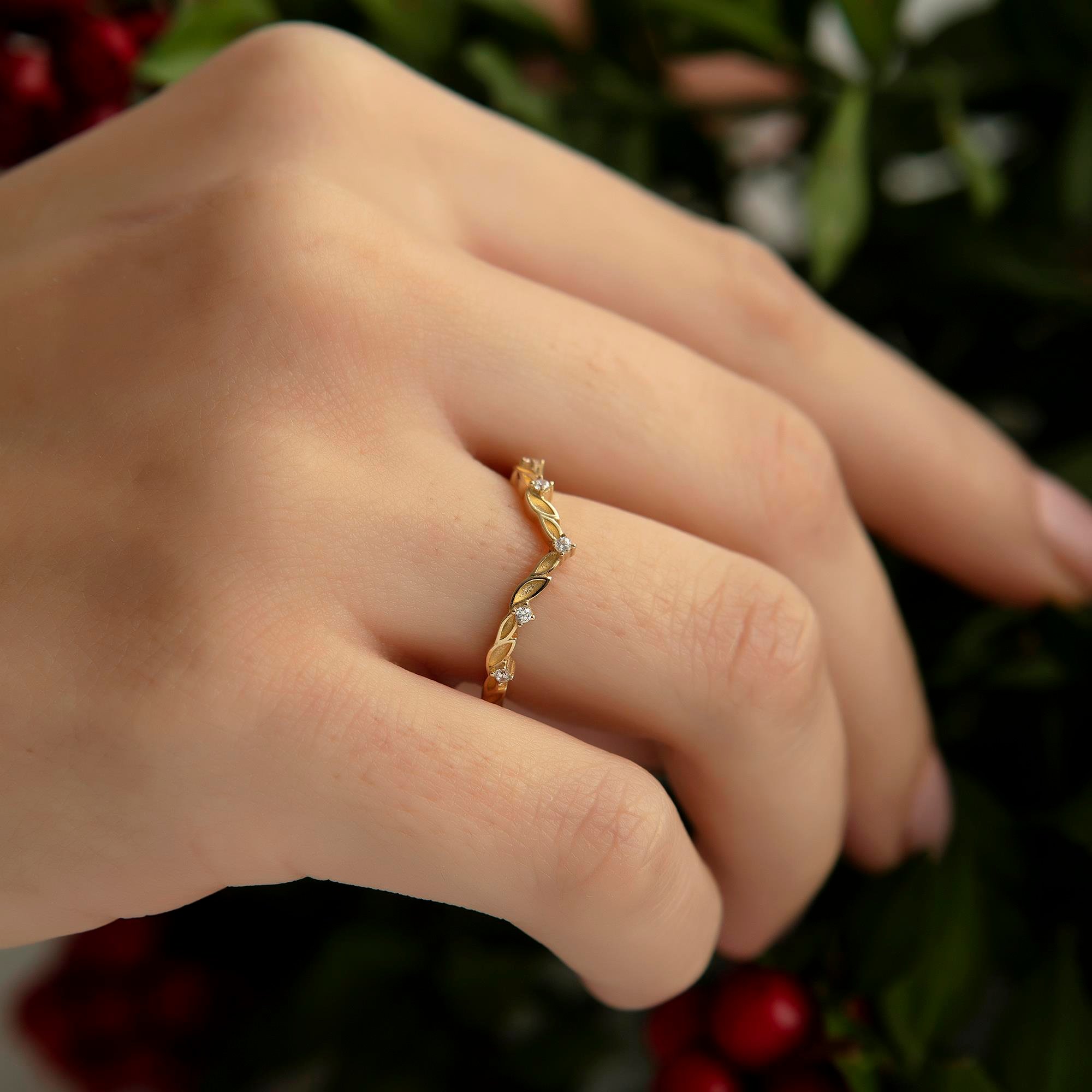 14K Gold Princess Ring