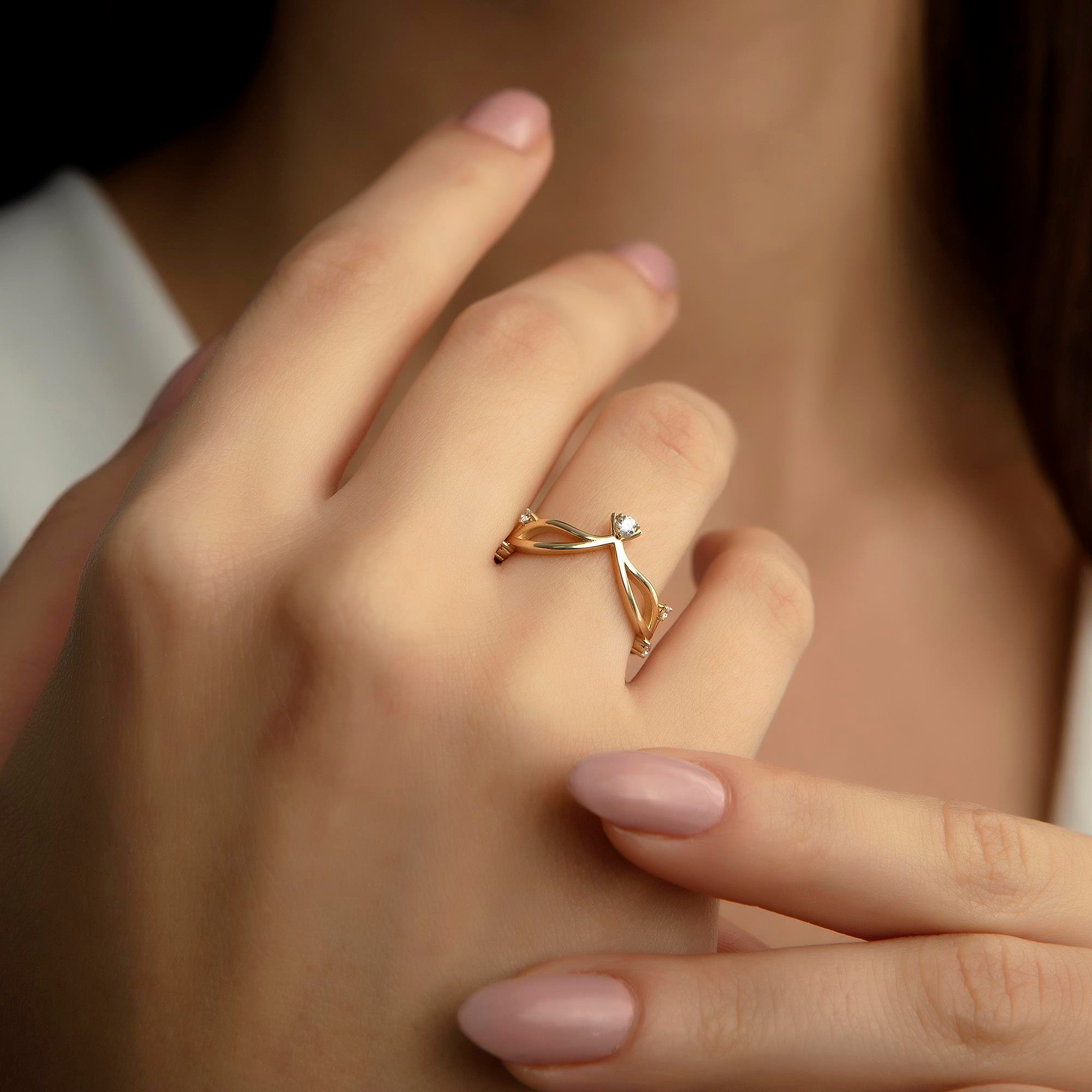 14 Ayar Altın Prenses Yüzük