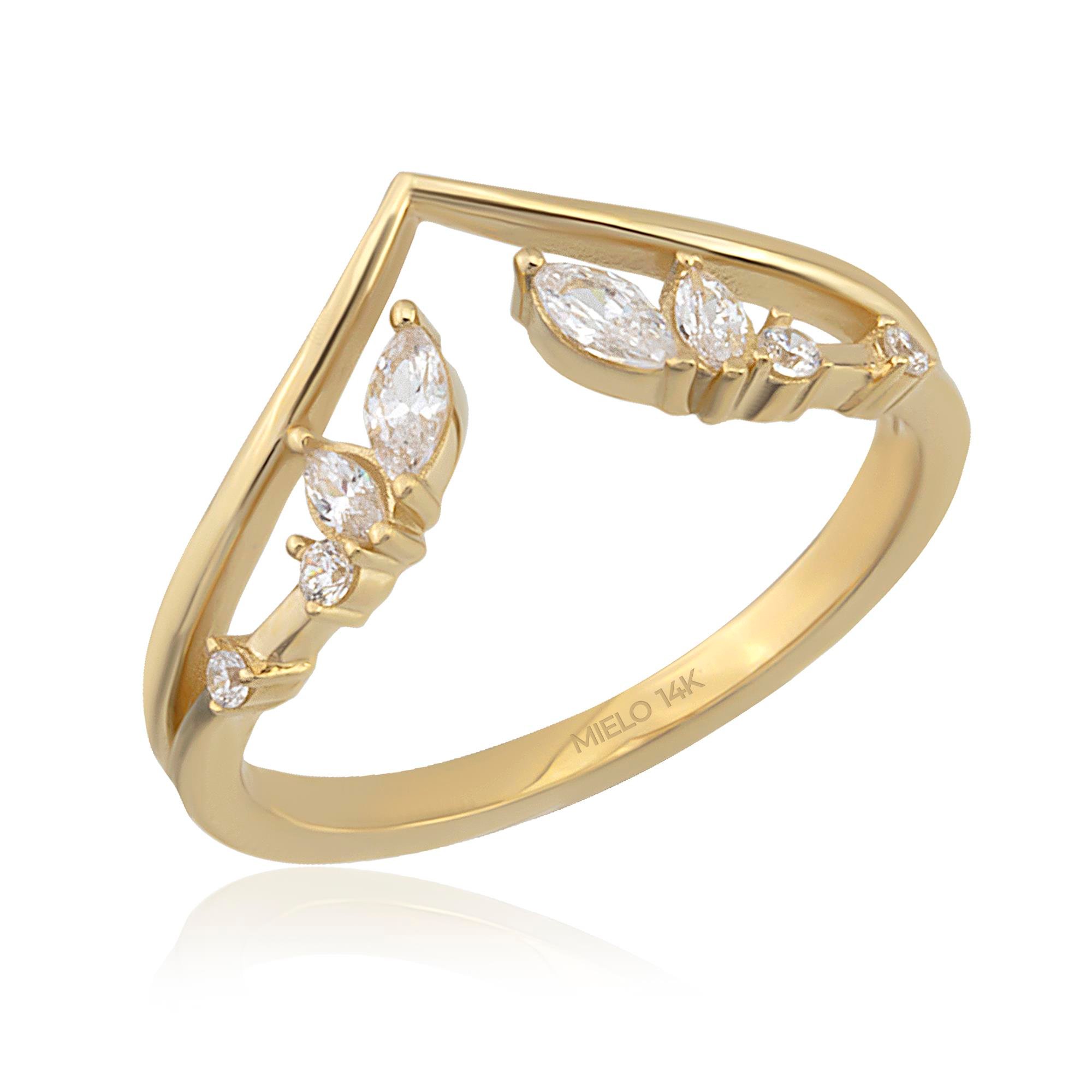 14K Gold Prenses Ring