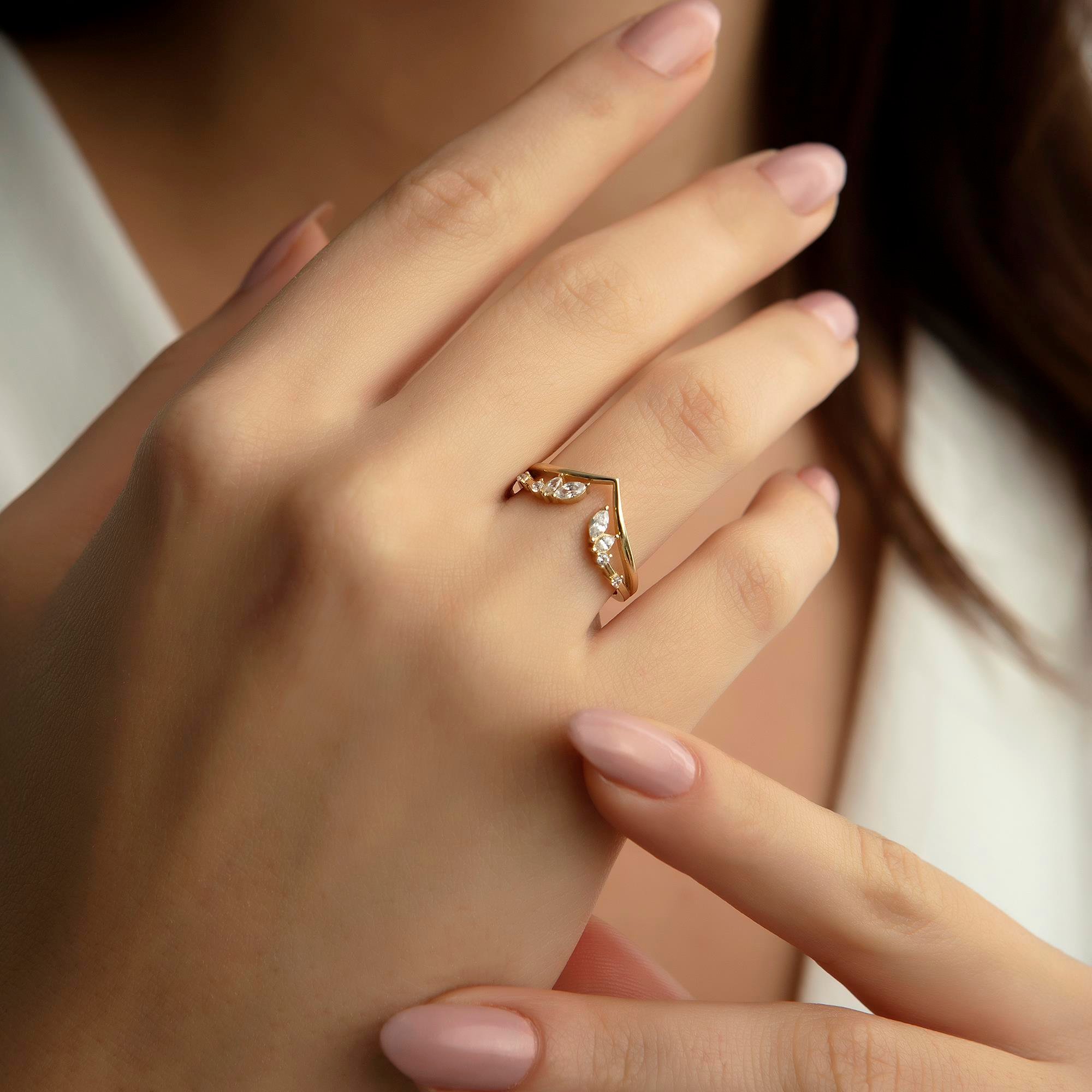 14K Gold Prenses Ring