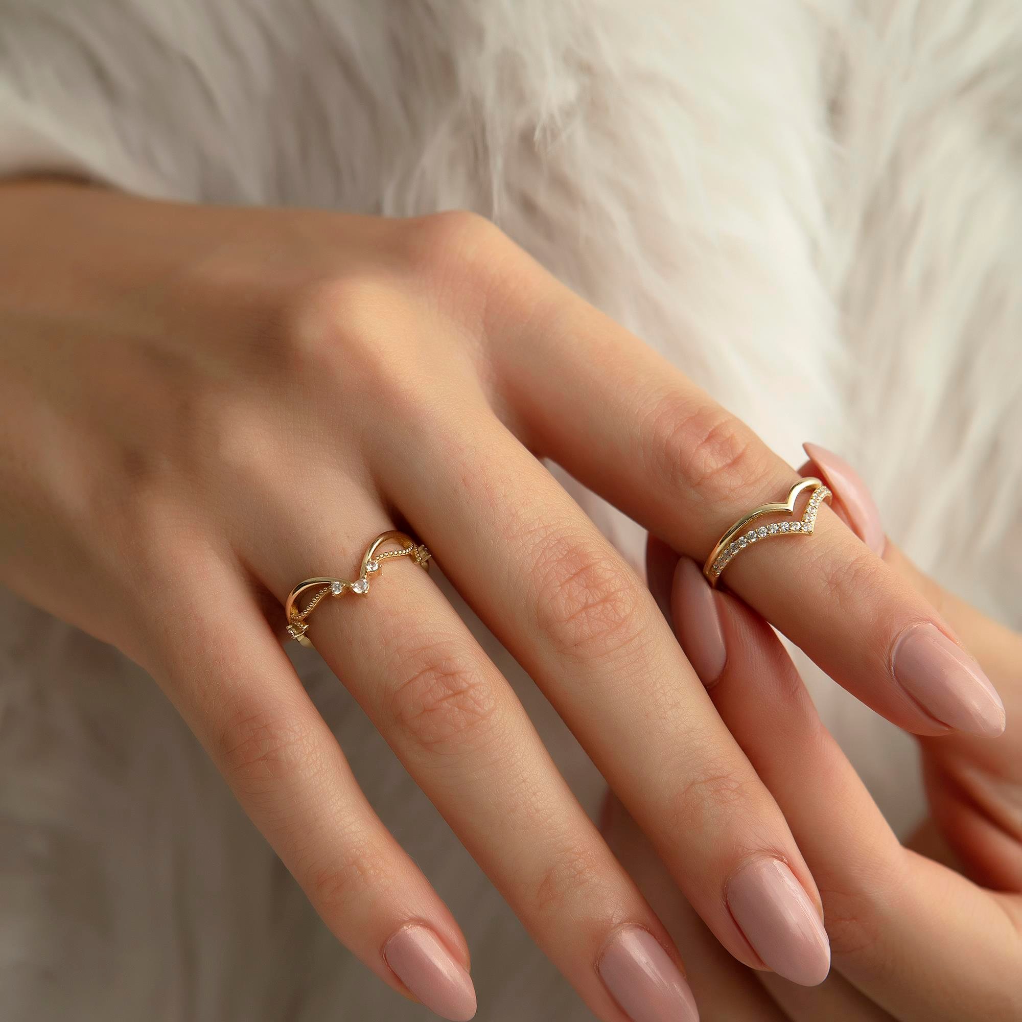 14K Gold Princess Ring