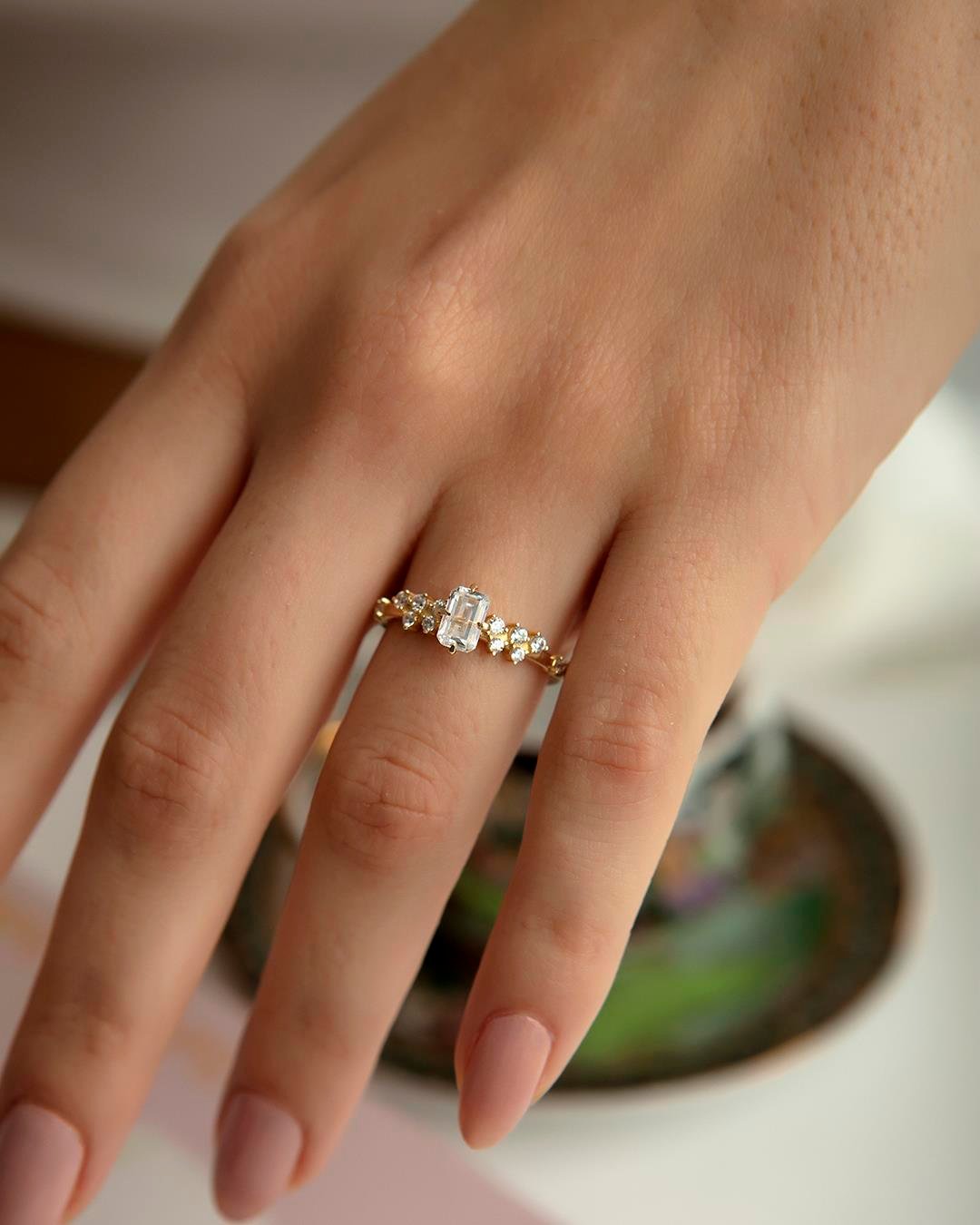 14K Gold Princess Ring