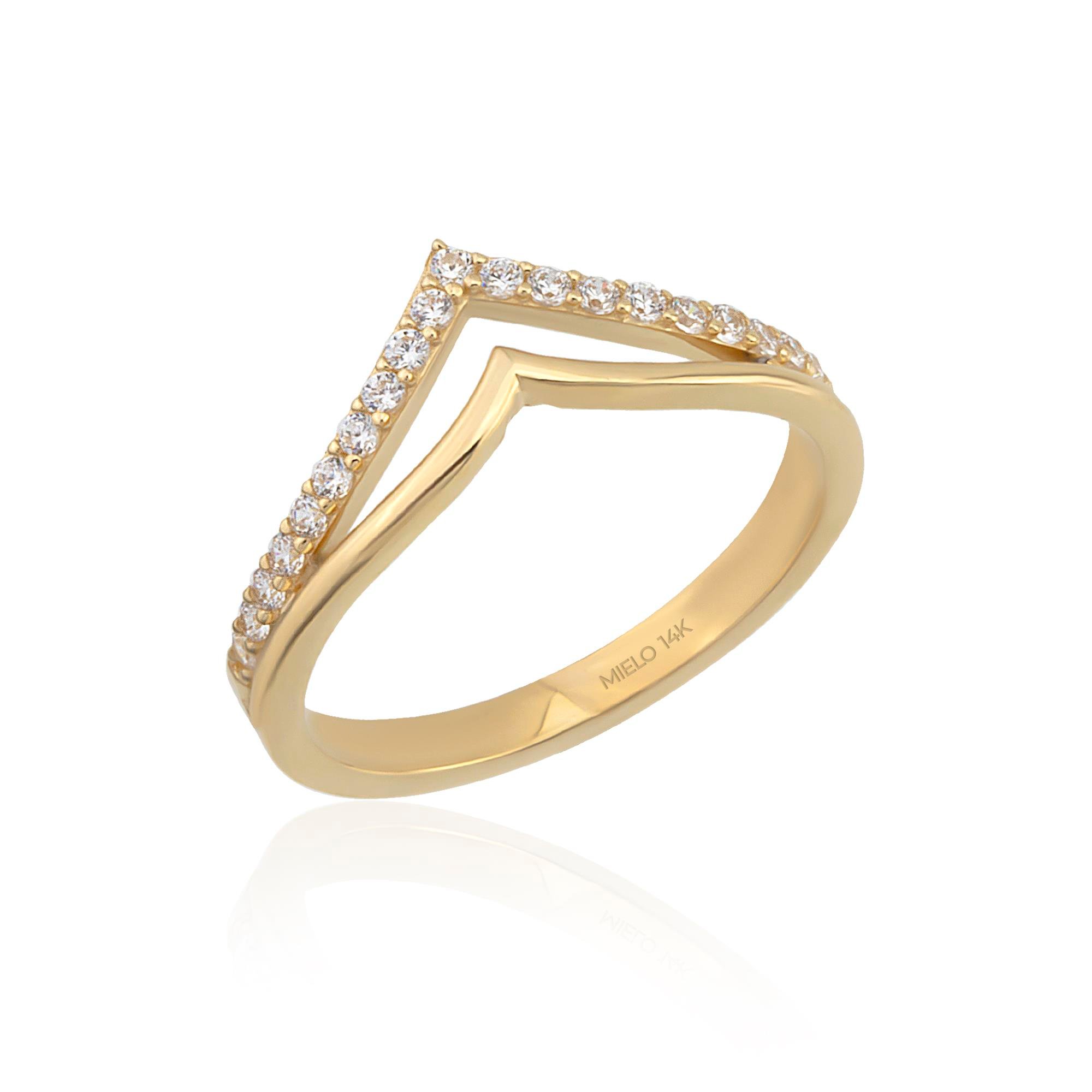 14K Gold Princess Ring