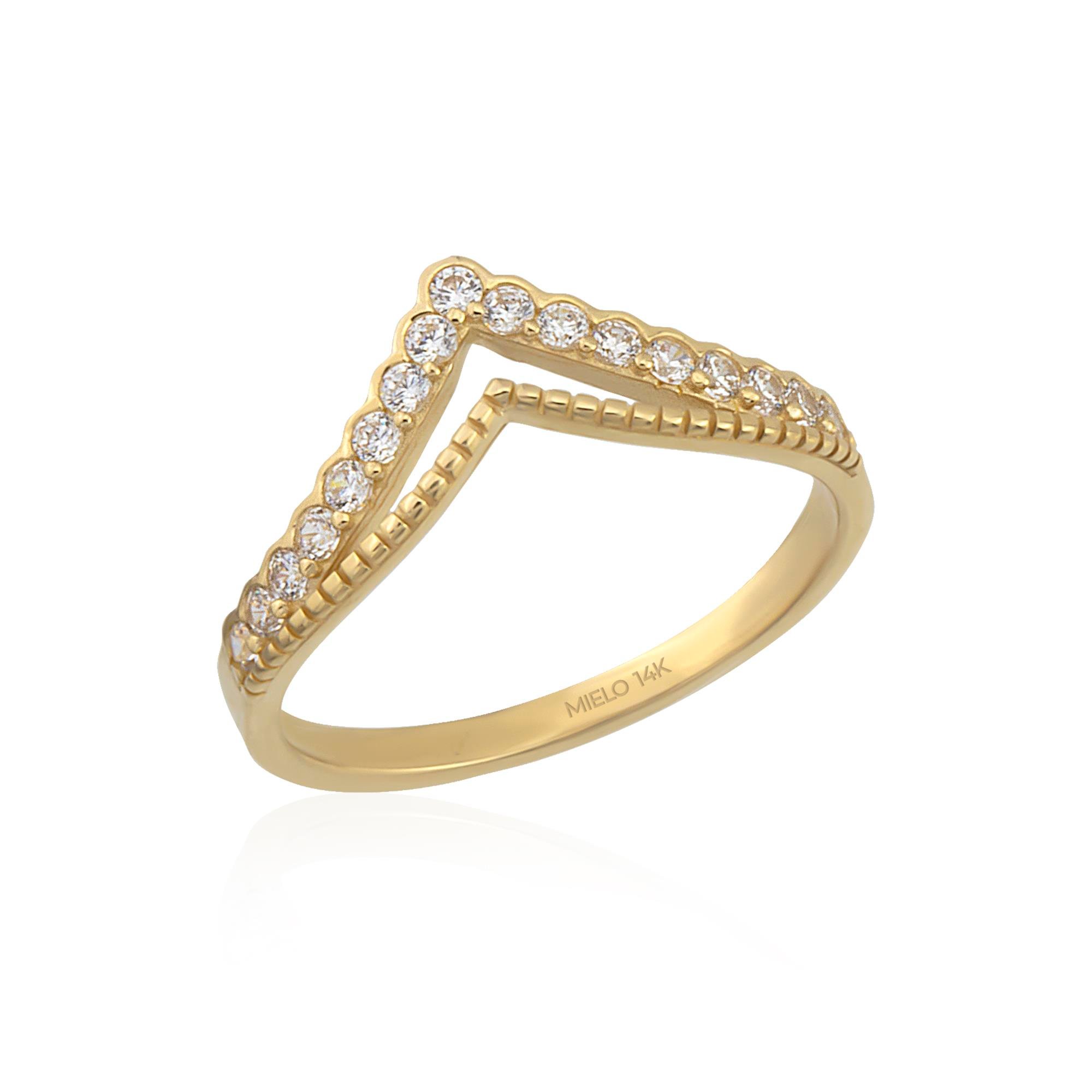 14K Gold Princess Ring