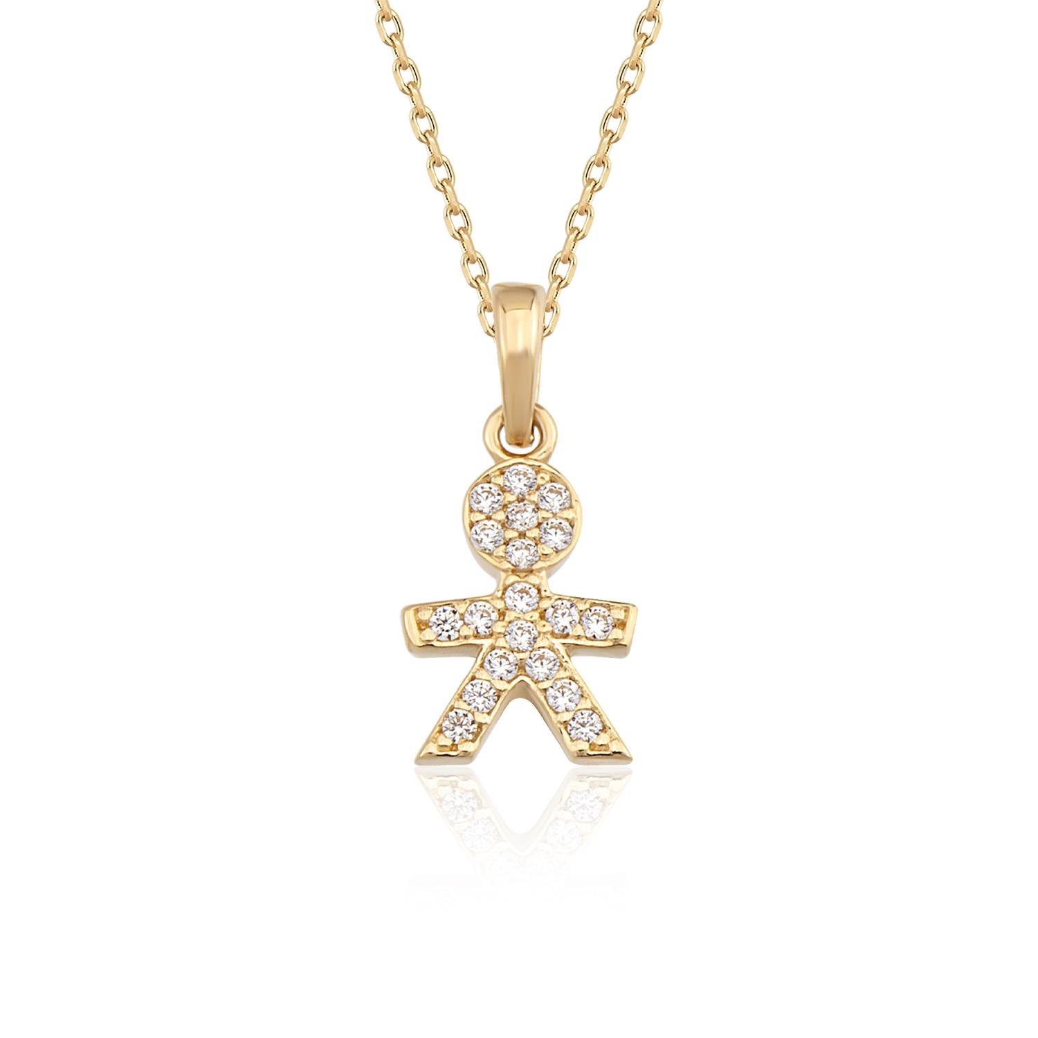 14 Ayar Altın Rose Çocuk Kolye