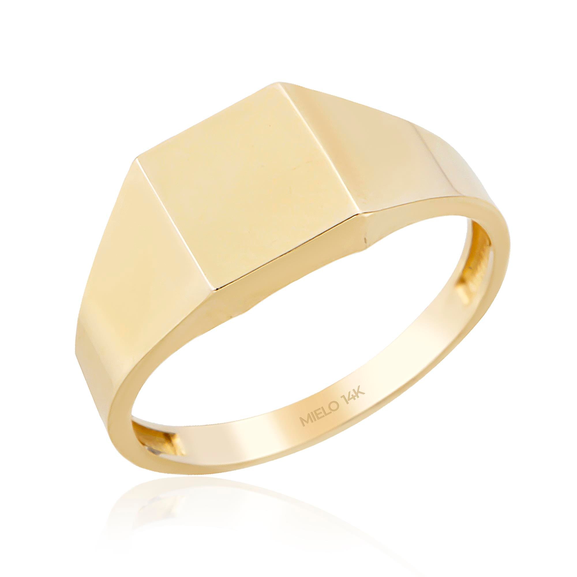 14 Ayar Altın Serçe Parmak Geometrik Yüzük