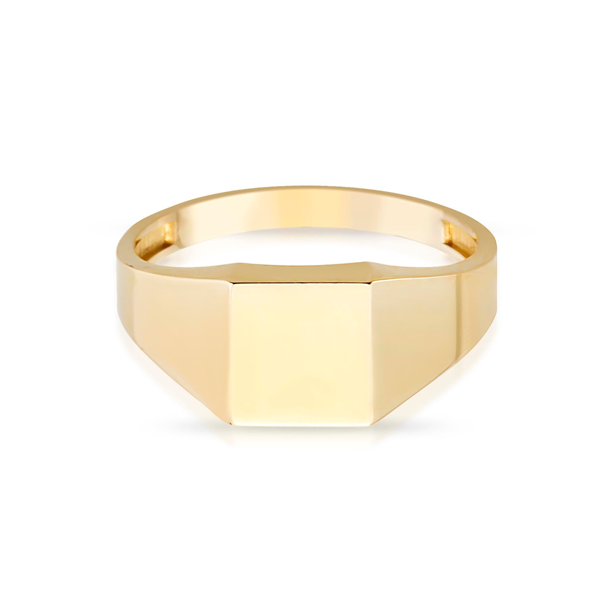 14 Ayar Altın Serçe Parmak Geometrik Yüzük