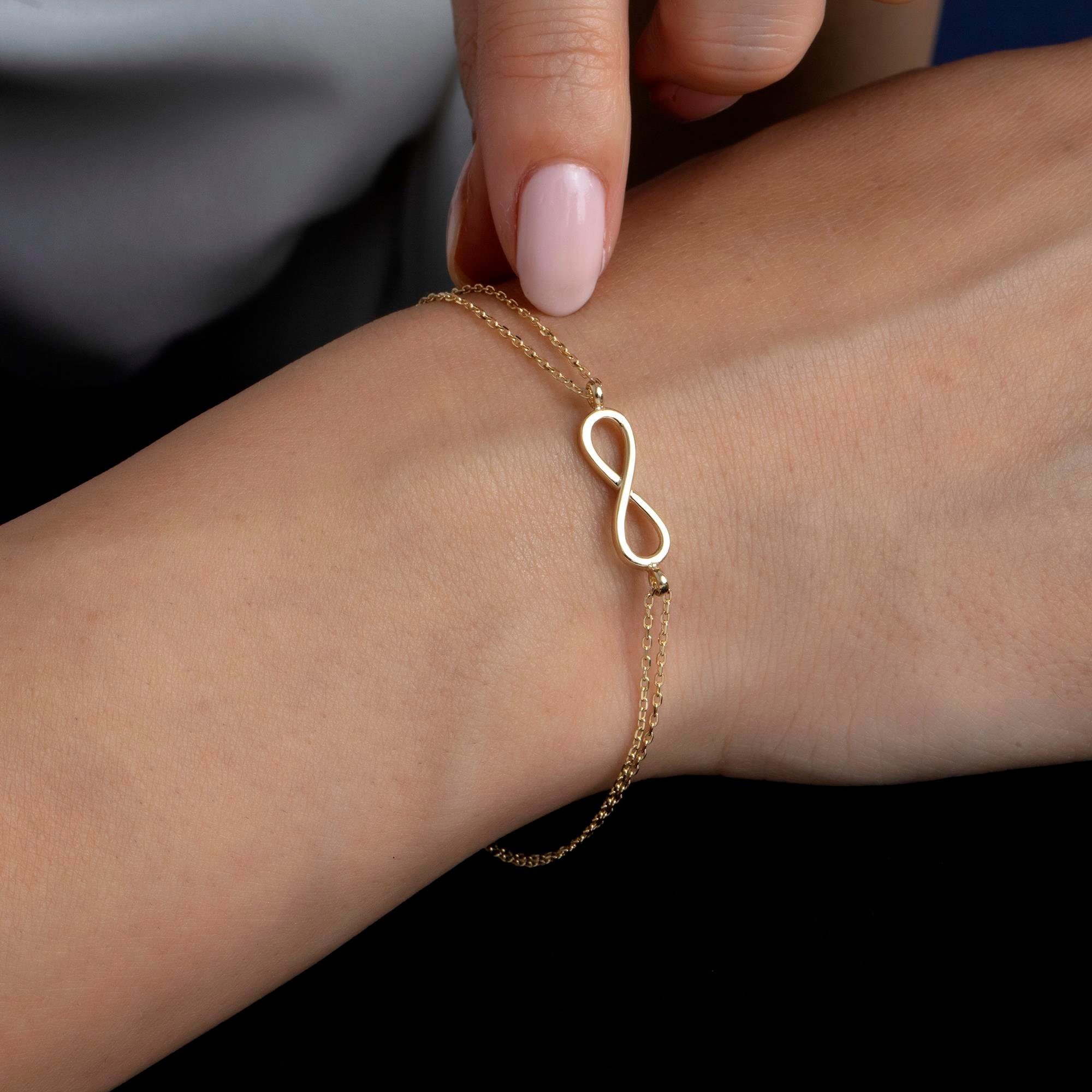 14 Ayar Altın Sonsuzluk Bileklik