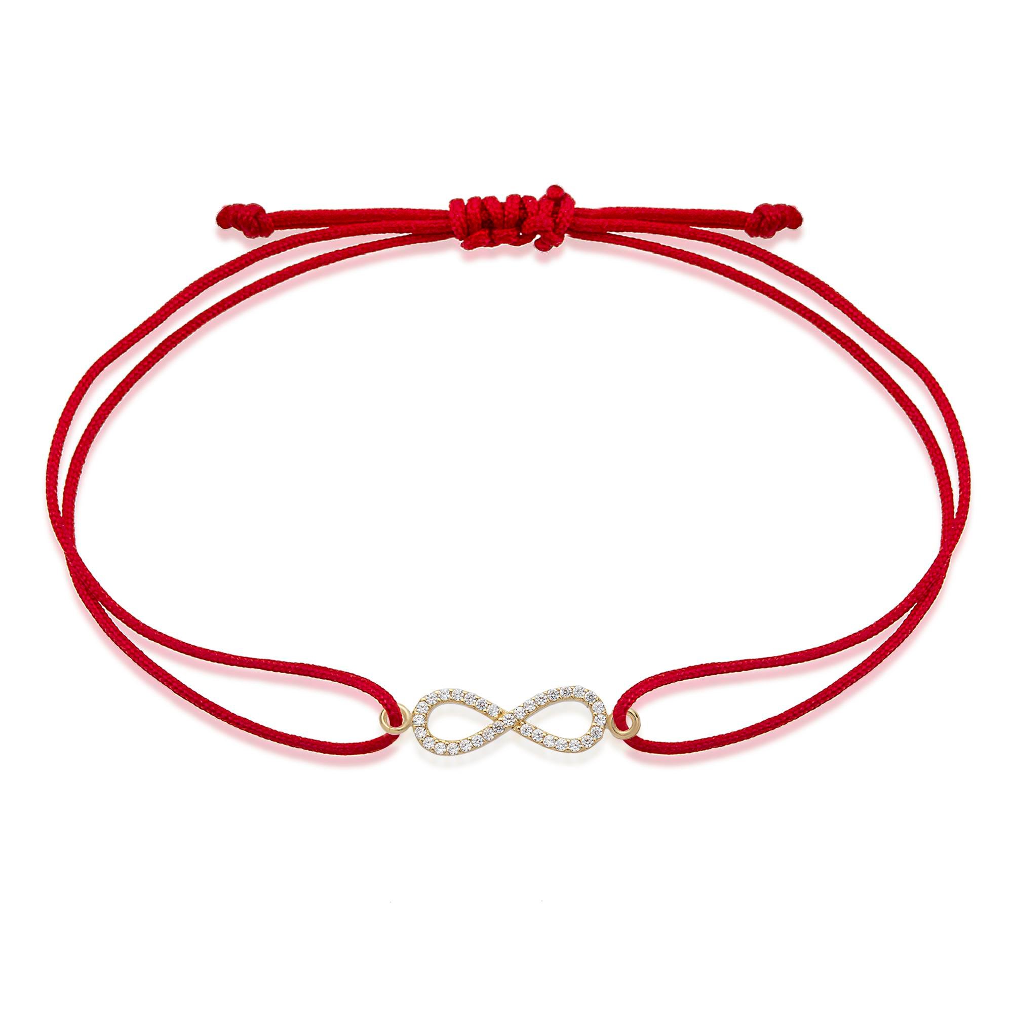 14 Ayar Altın Sonsuzluk İpli Bileklik