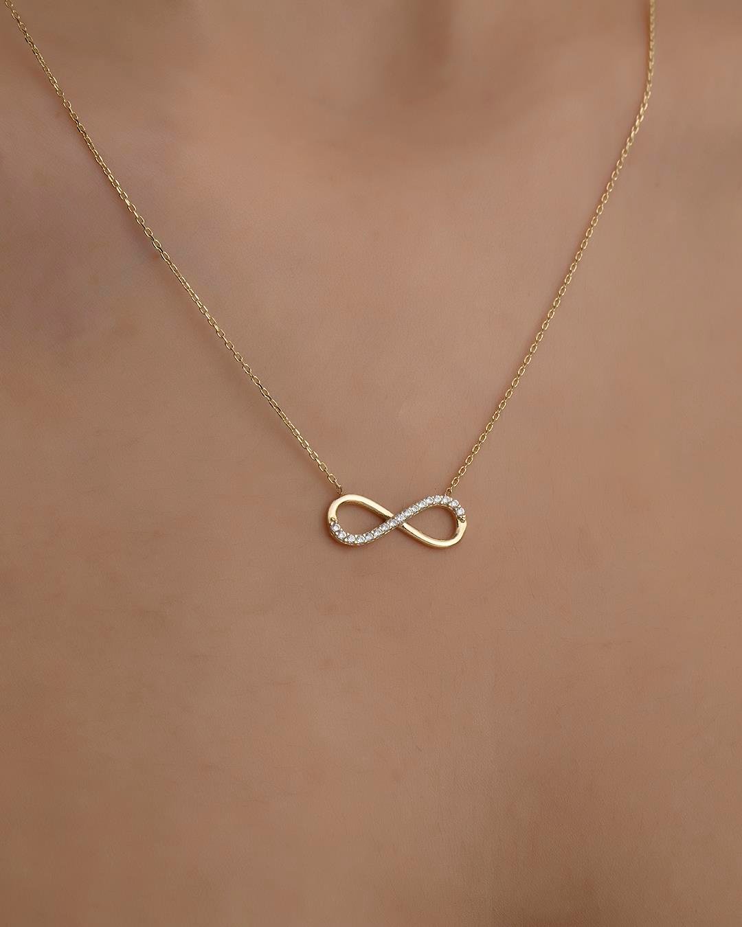 14 Ayar Altın Sonsuzluk Kolye