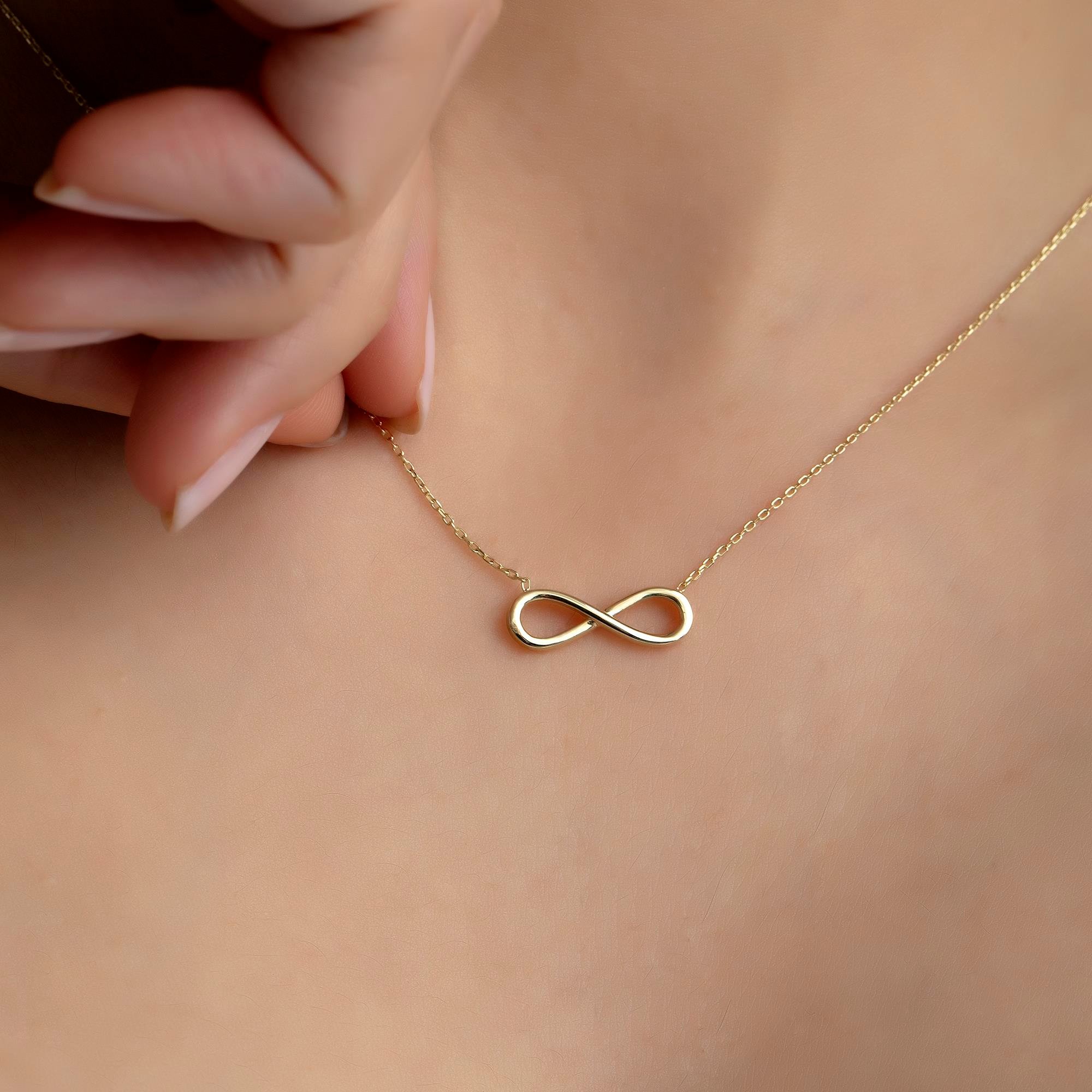 14 Ayar Altın Sonsuzluk Kolye