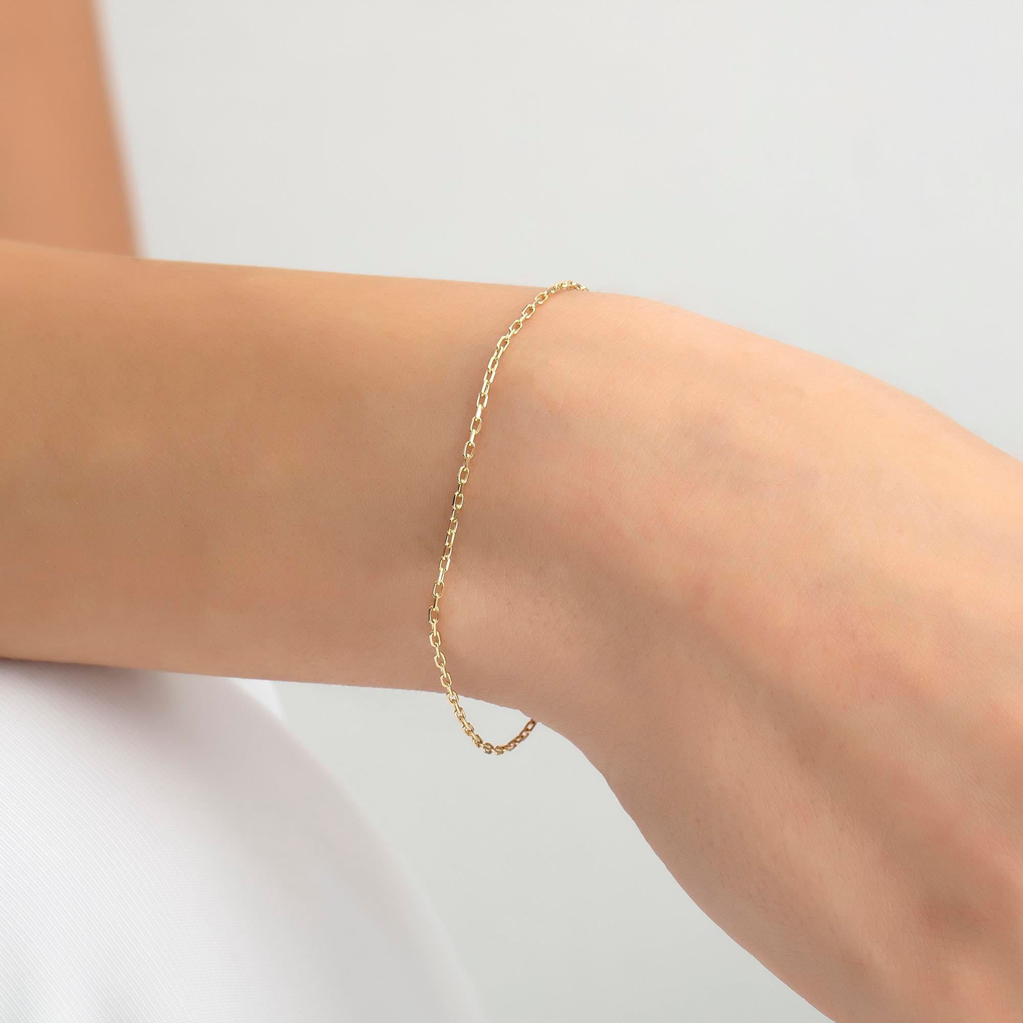 14 Ayar Altın Zincir Bileklik