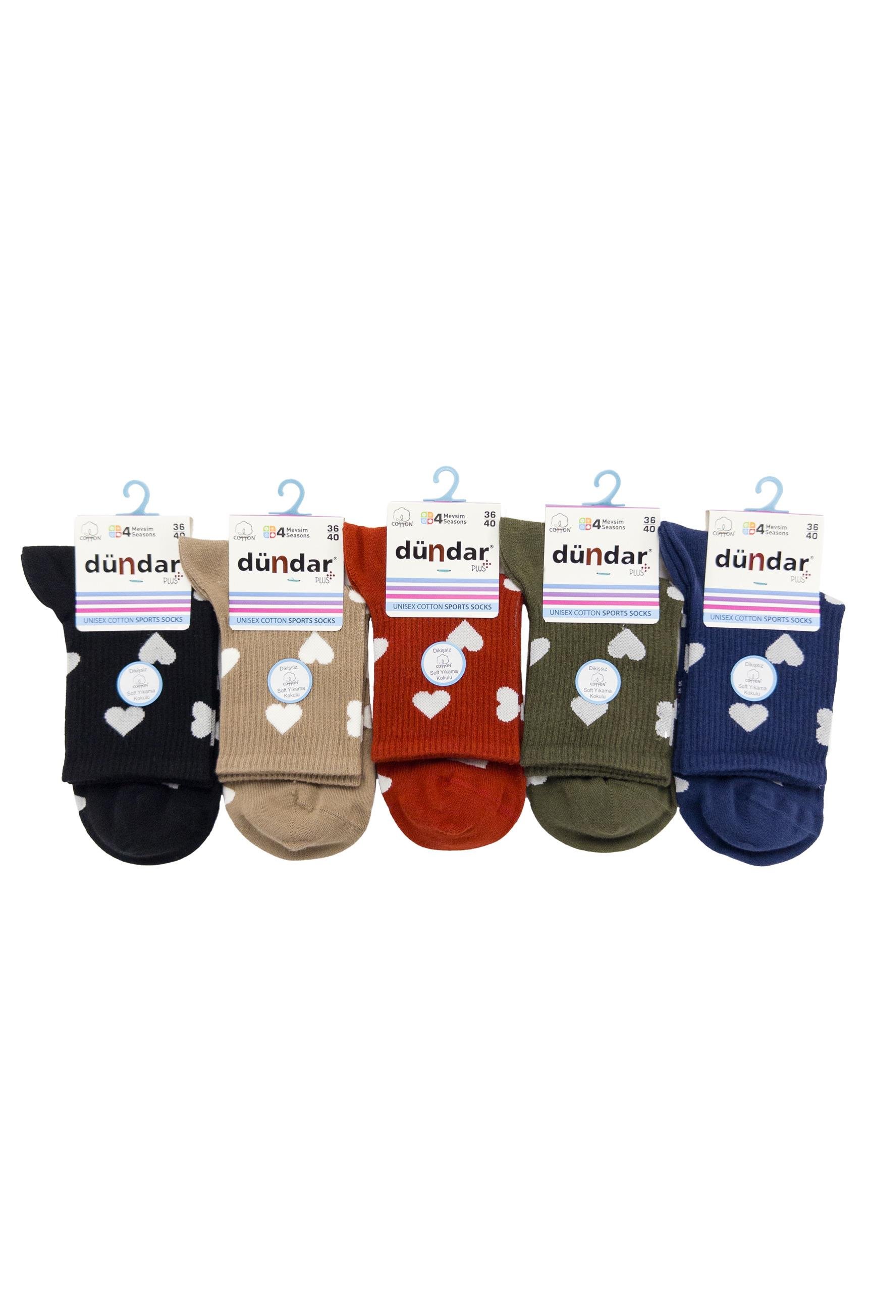 4 Mevsim 12'li Unisex Pamuklu Sports Çorap 36-40