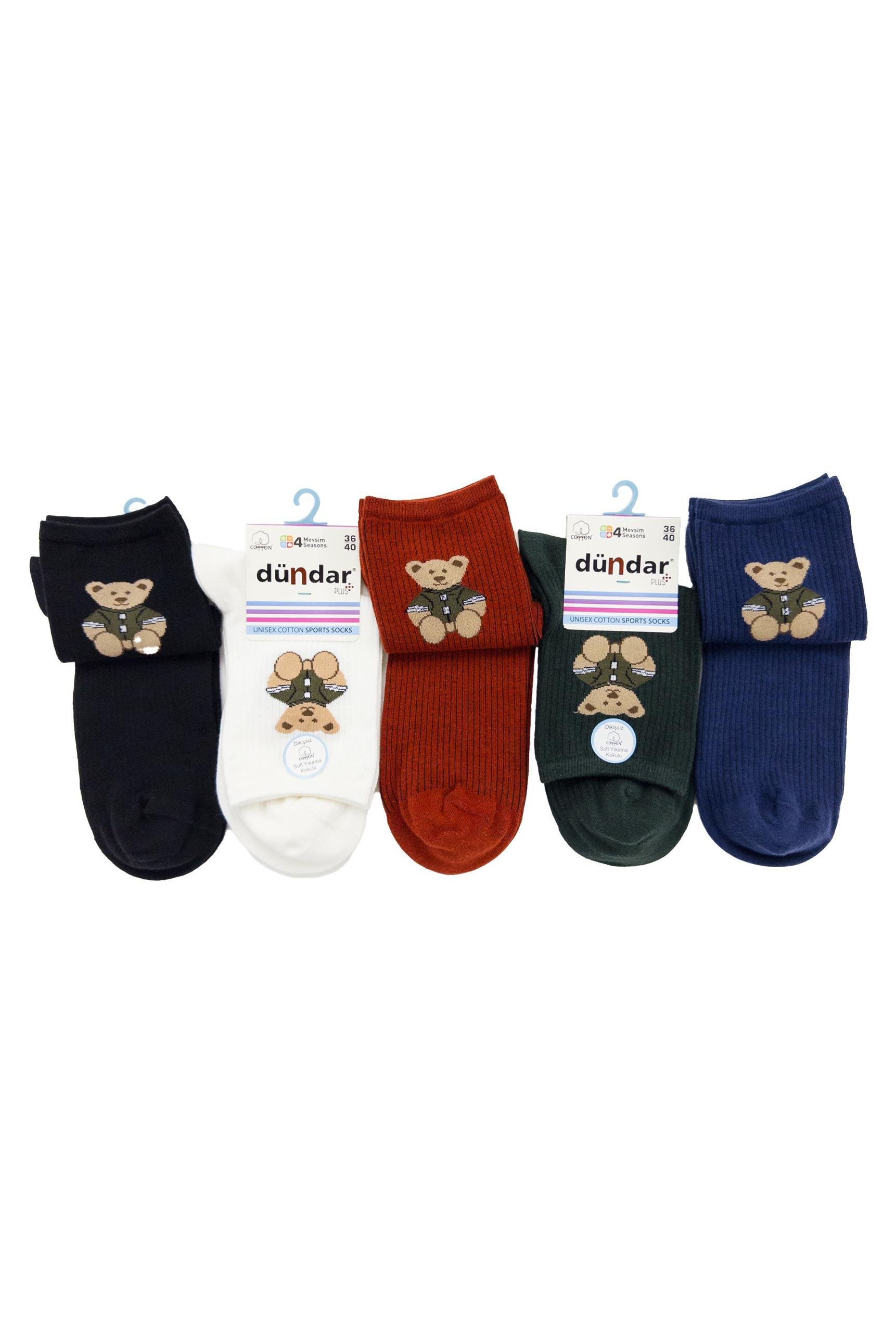 4 Mevsim 12'li Unisex Pamuklu Sports Çorap 36-40