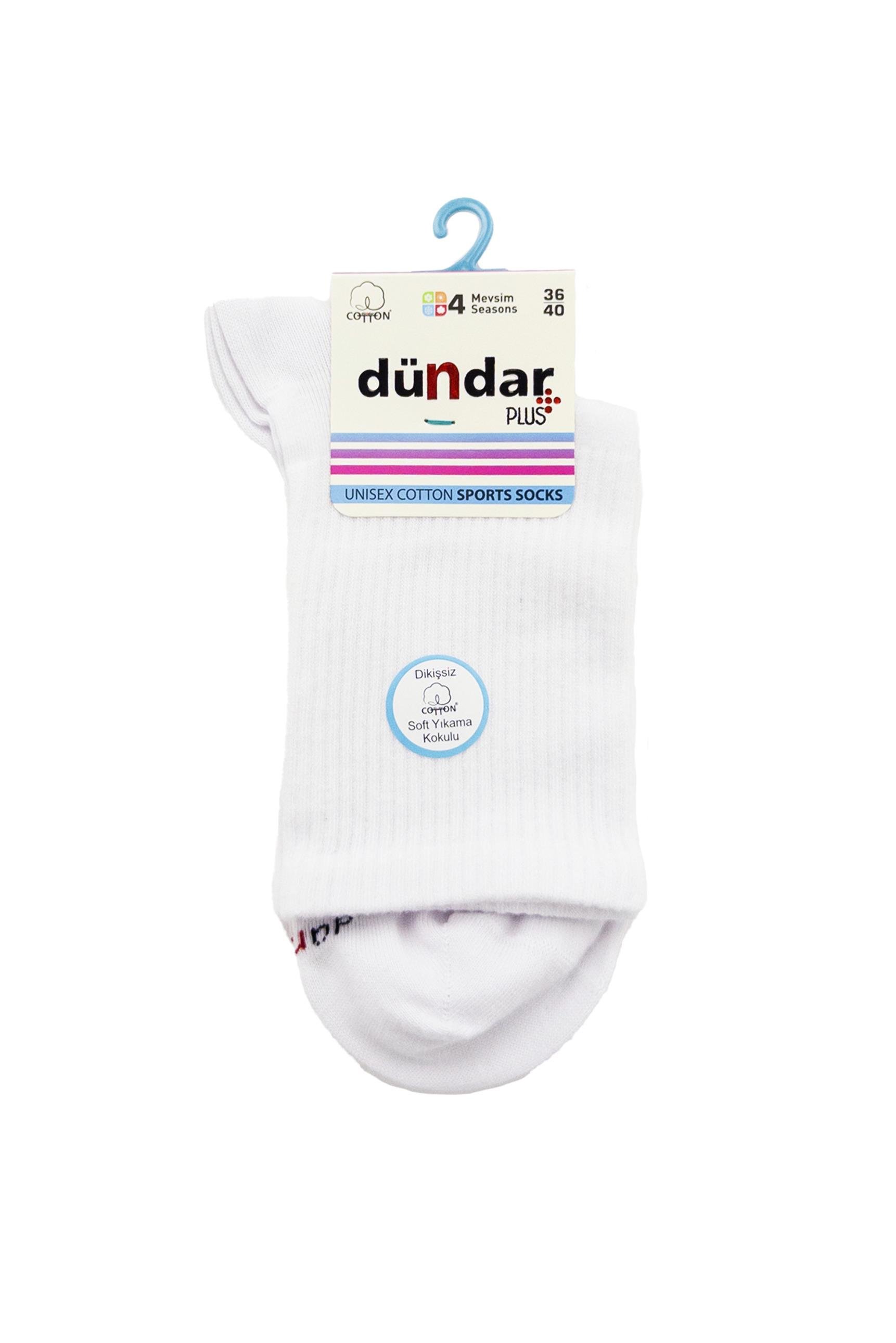 4 Mevsim 12'li Unisex Pamuklu Sports Çorap 36-40