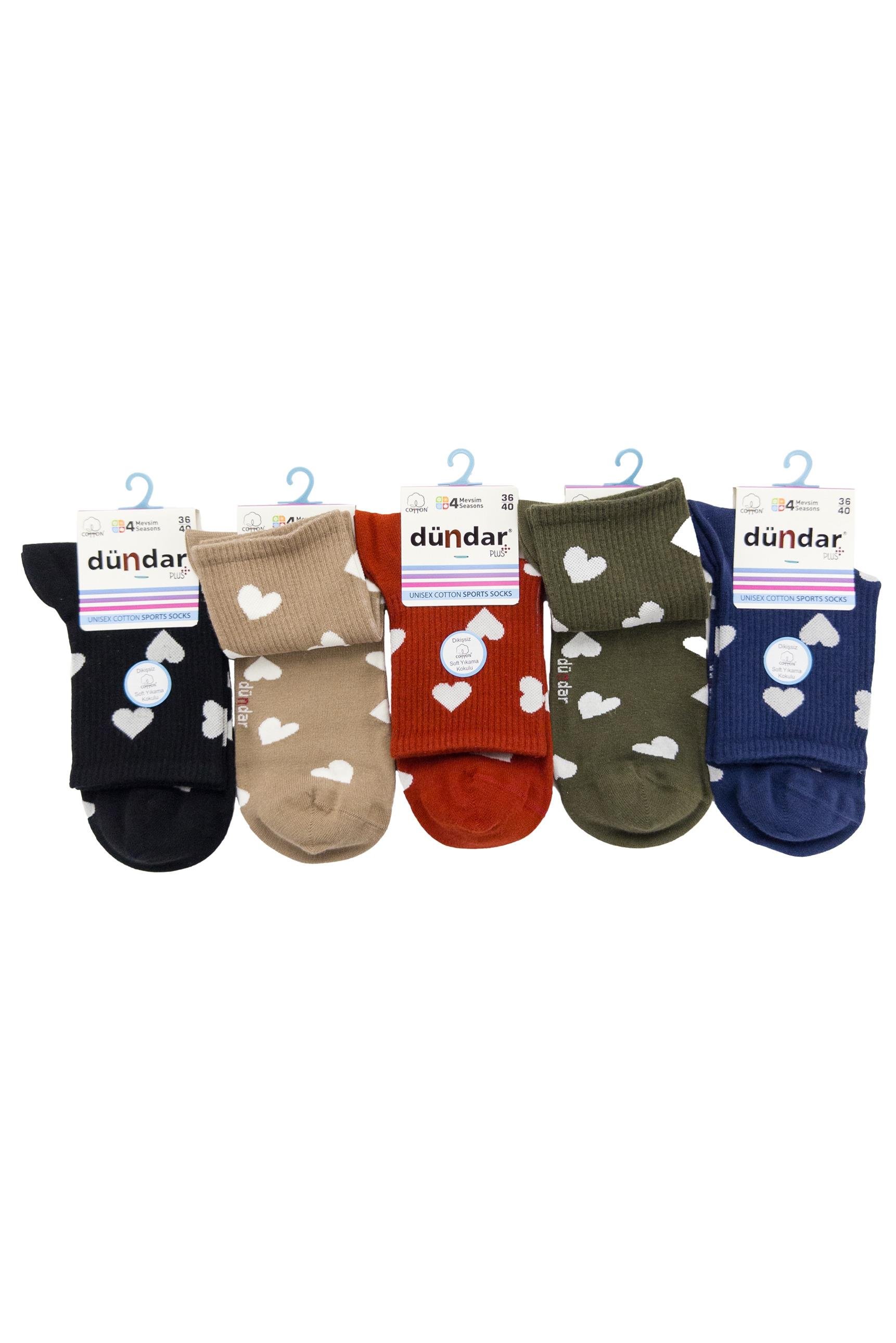 4 Mevsim 12'li Unisex Pamuklu Sports Çorap 36-40