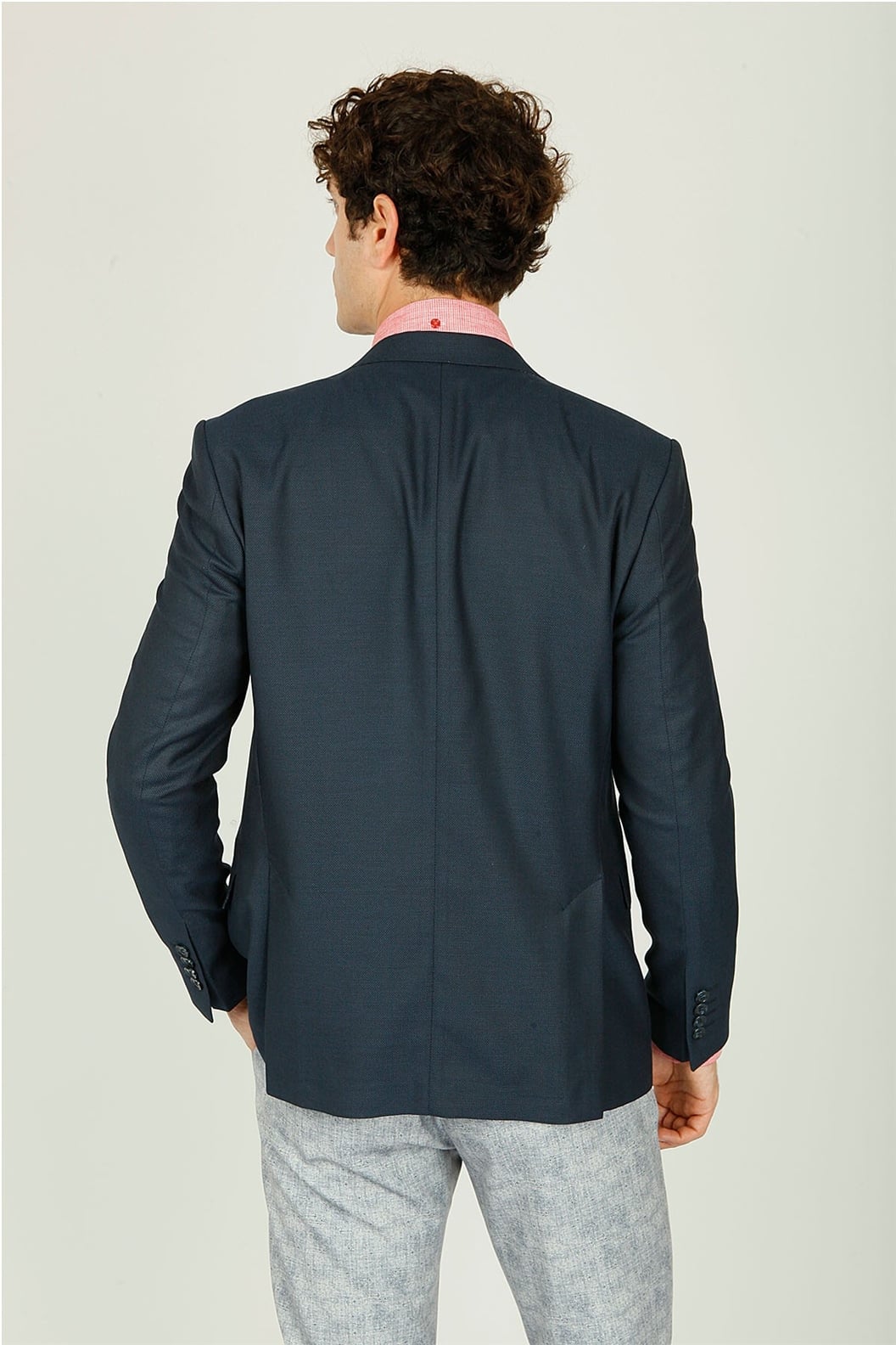 Açık Lacivert Comfort Fit 6 Drop Ceket