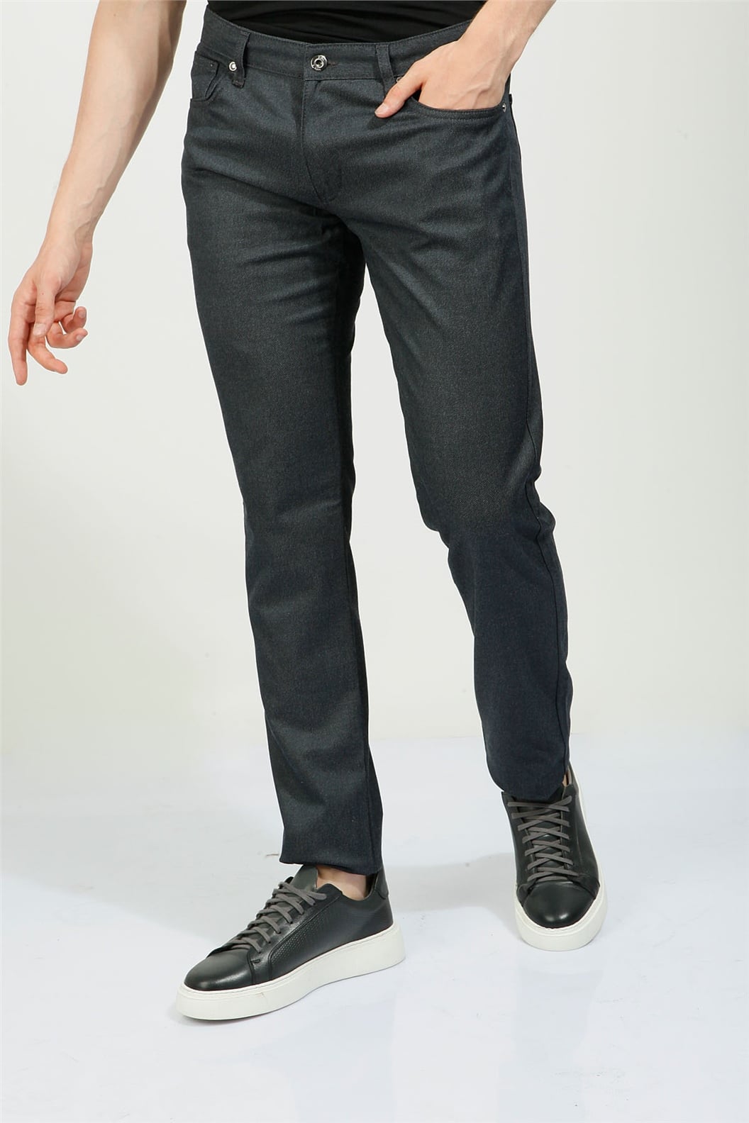 Antrasit Comfort Fit 5 Cep Pantolon
