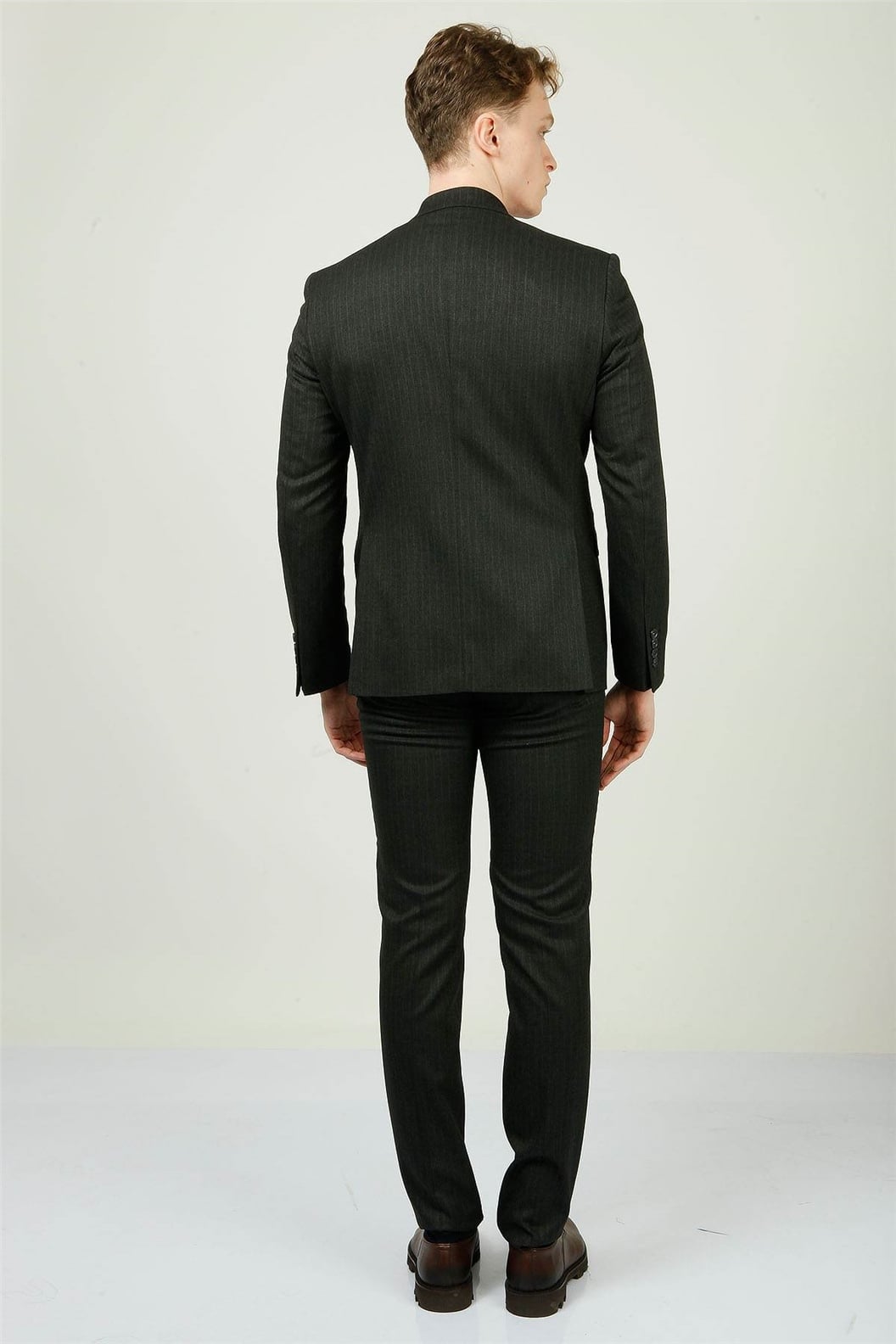 Antrasit Kruvaze Comfort Fit 6 Drop Takım Elbise