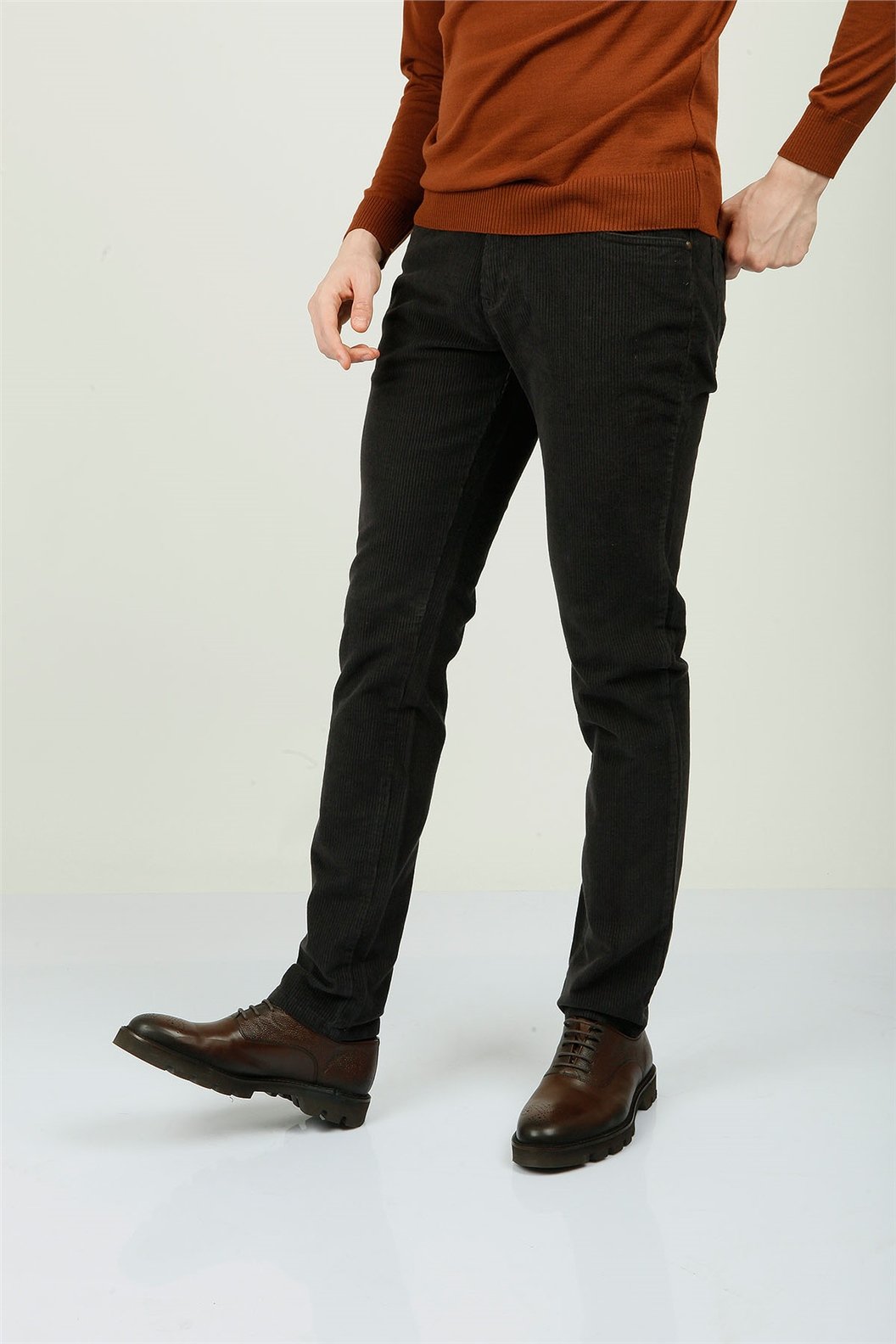 Antrasit Slim Fit 5 Cep Pantolon