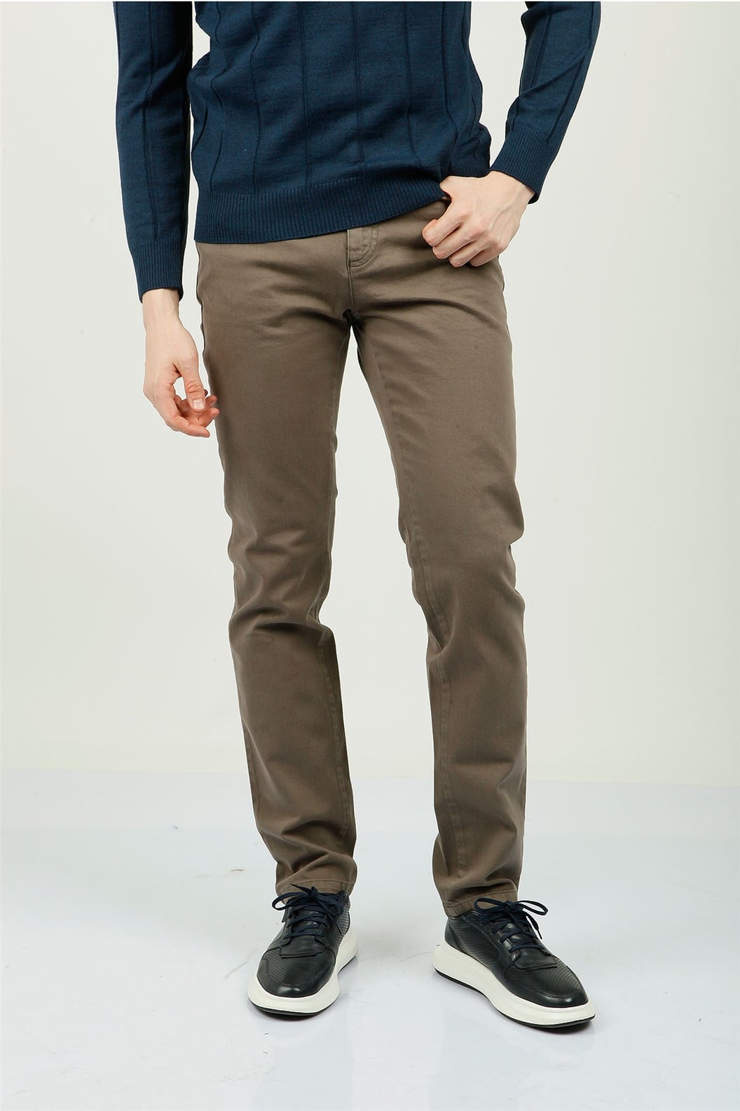 Antrasit Slim Fit Chino Pantolon