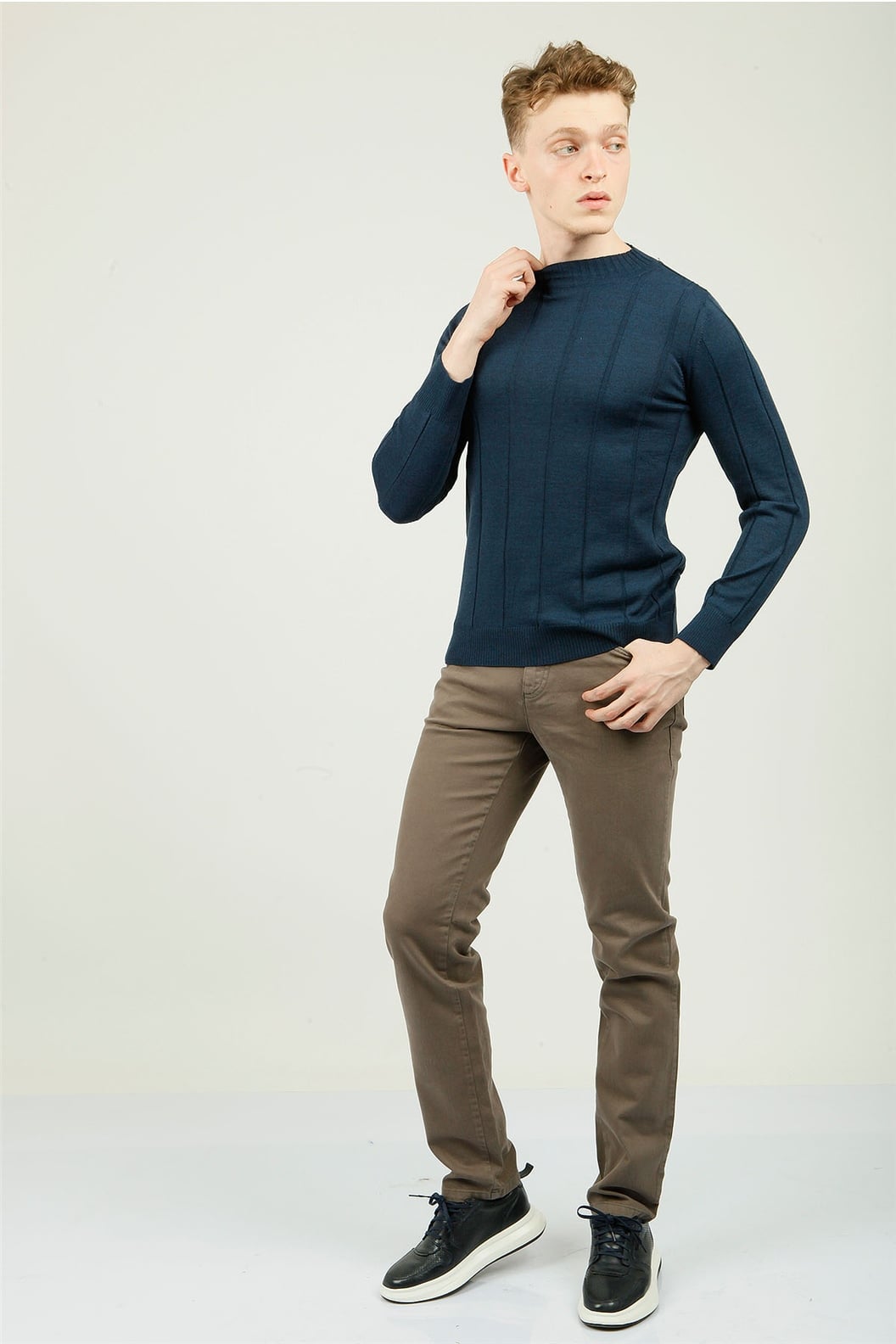 Antrasit Slim Fit Chino Pantolon